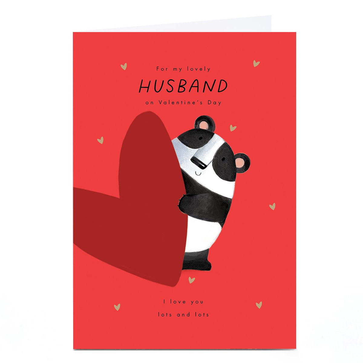 Personalised Valentine's Day Card - Love You Lots Panda, Husband