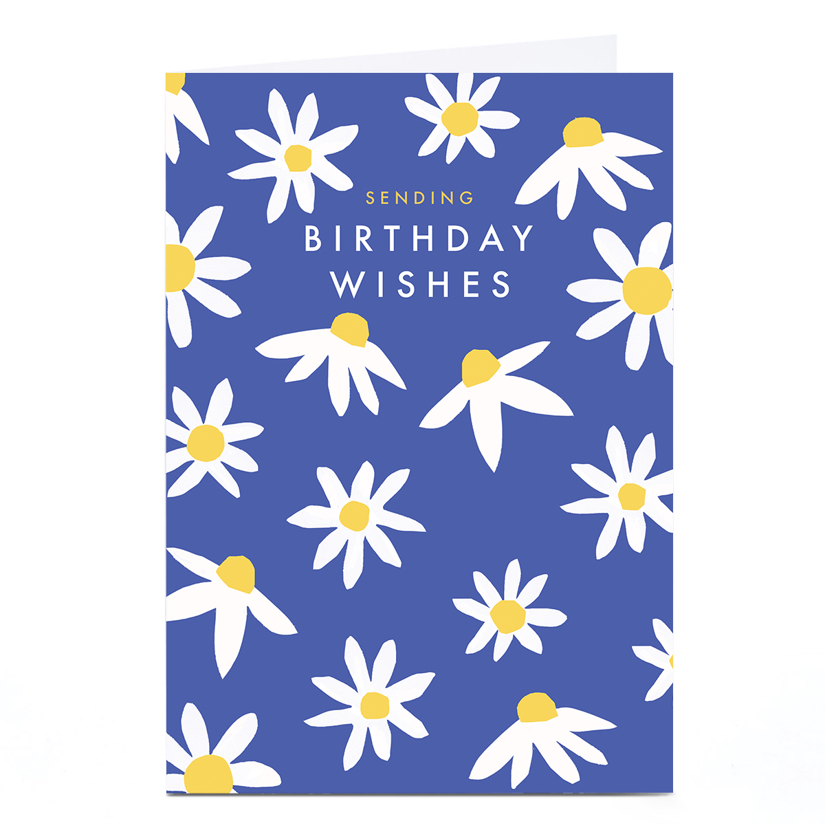 Personalised Birthday Card - Birthday Wishes Daisies