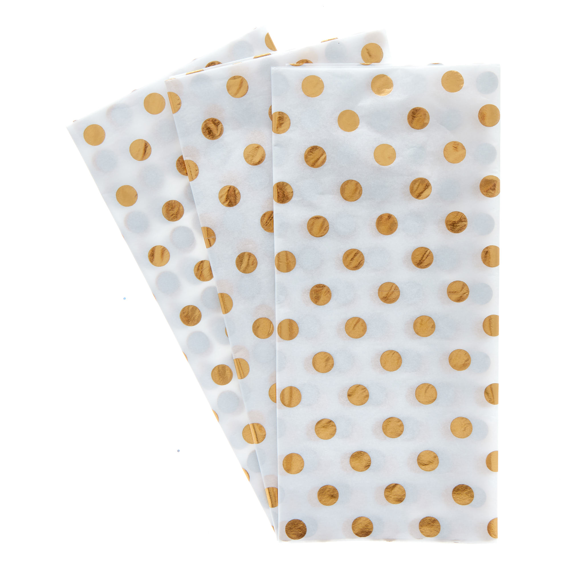 Buy Gold Foil Spots Tissue Paper - 3 Sheets for GBP 2.29 | Card Factory UK