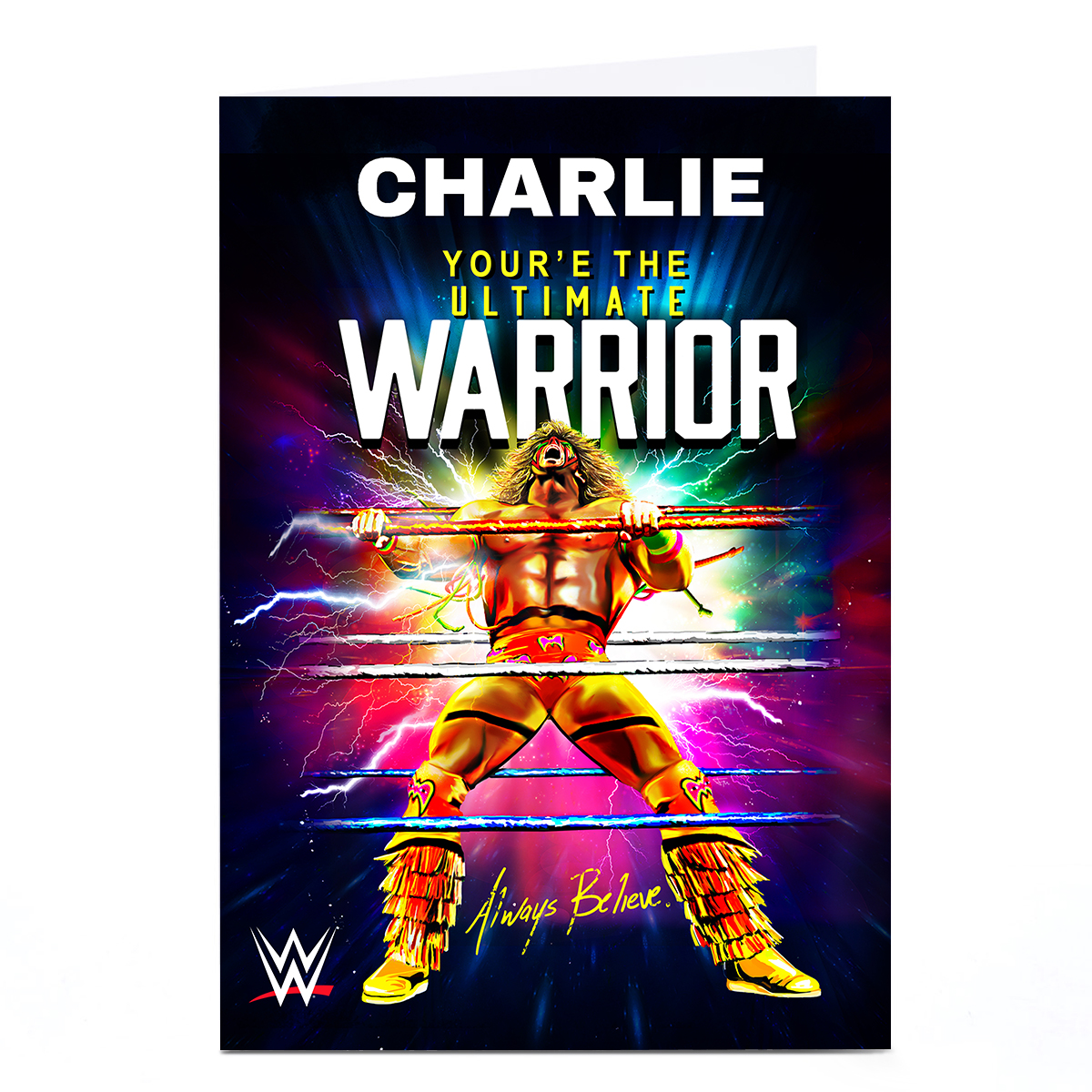 Personalised WWE Birthday Card - Ultimate Warrior