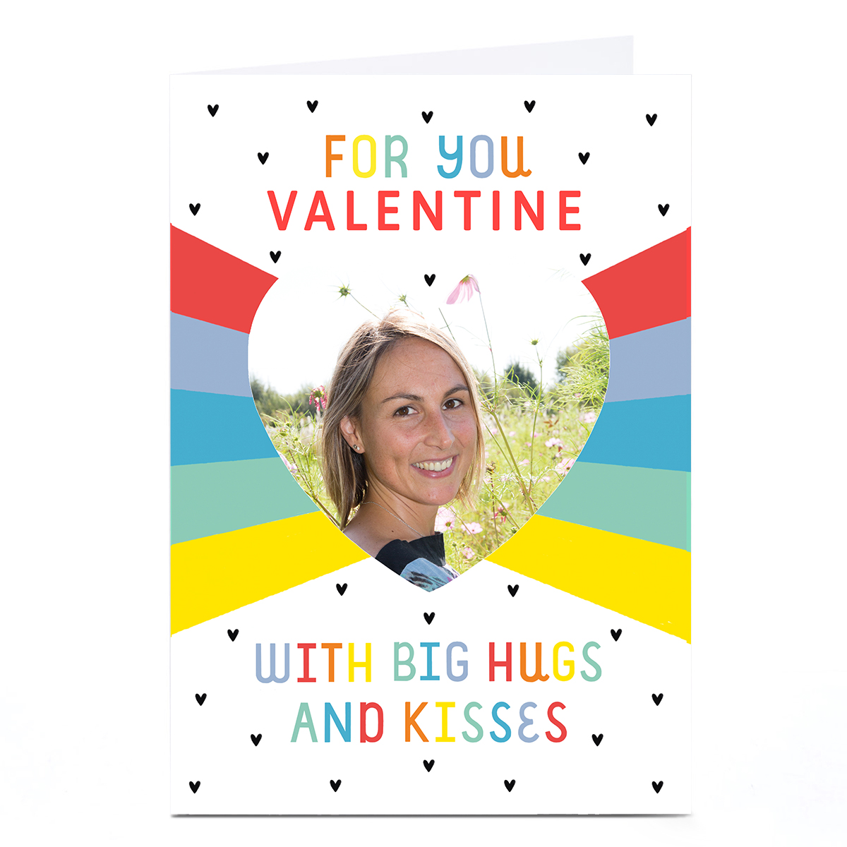 Photo Valentine's Day Card - Big Hugs and Kisses