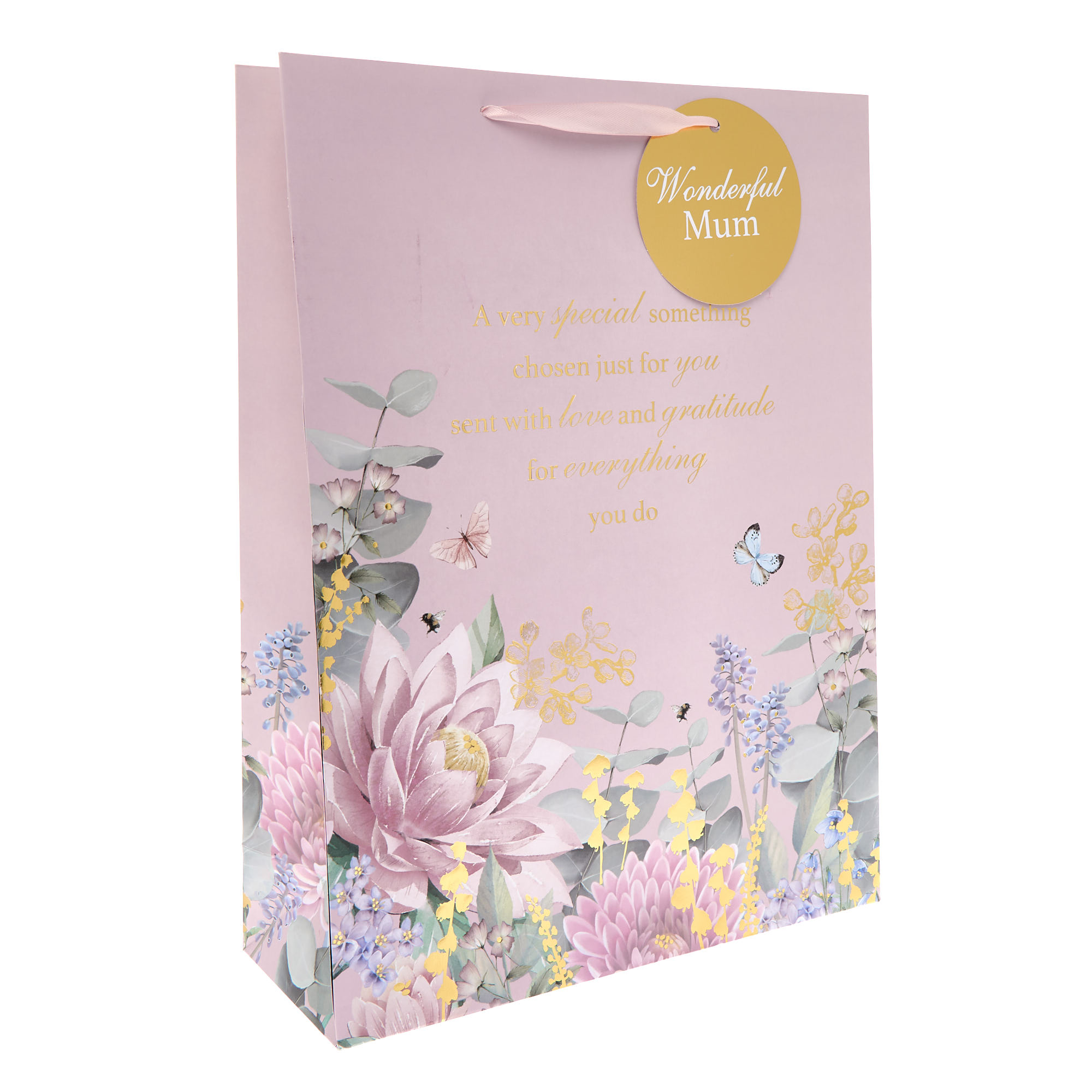 Wonderful Mum Sentiment Extra Large Portrait Gift Bag