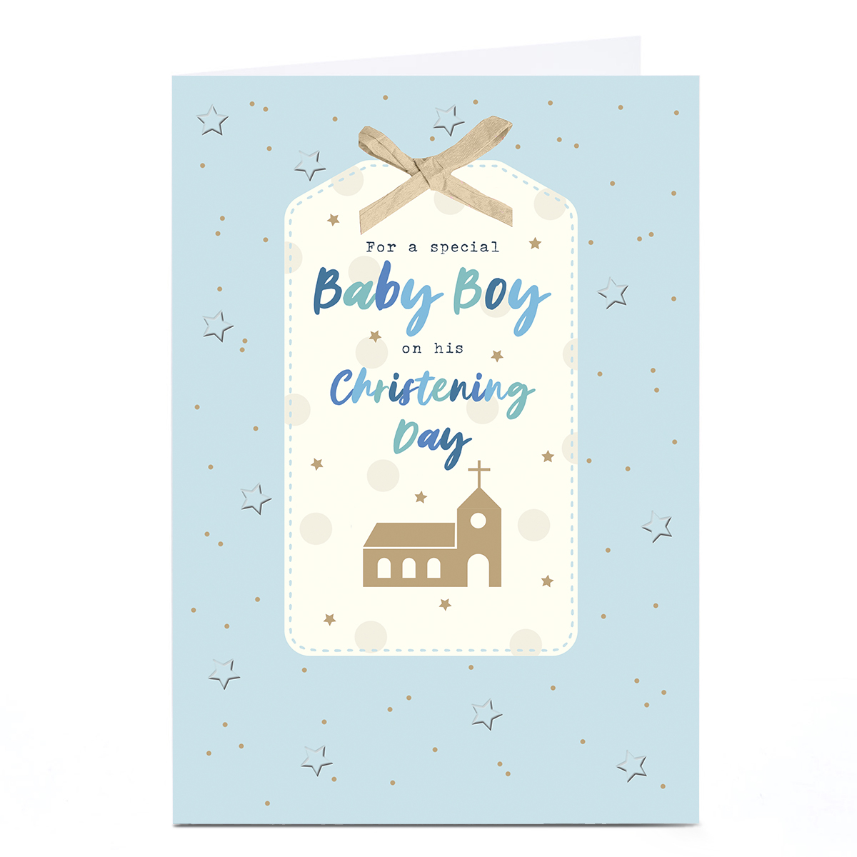 Personalised Christening Card - For a Special Baby Boy