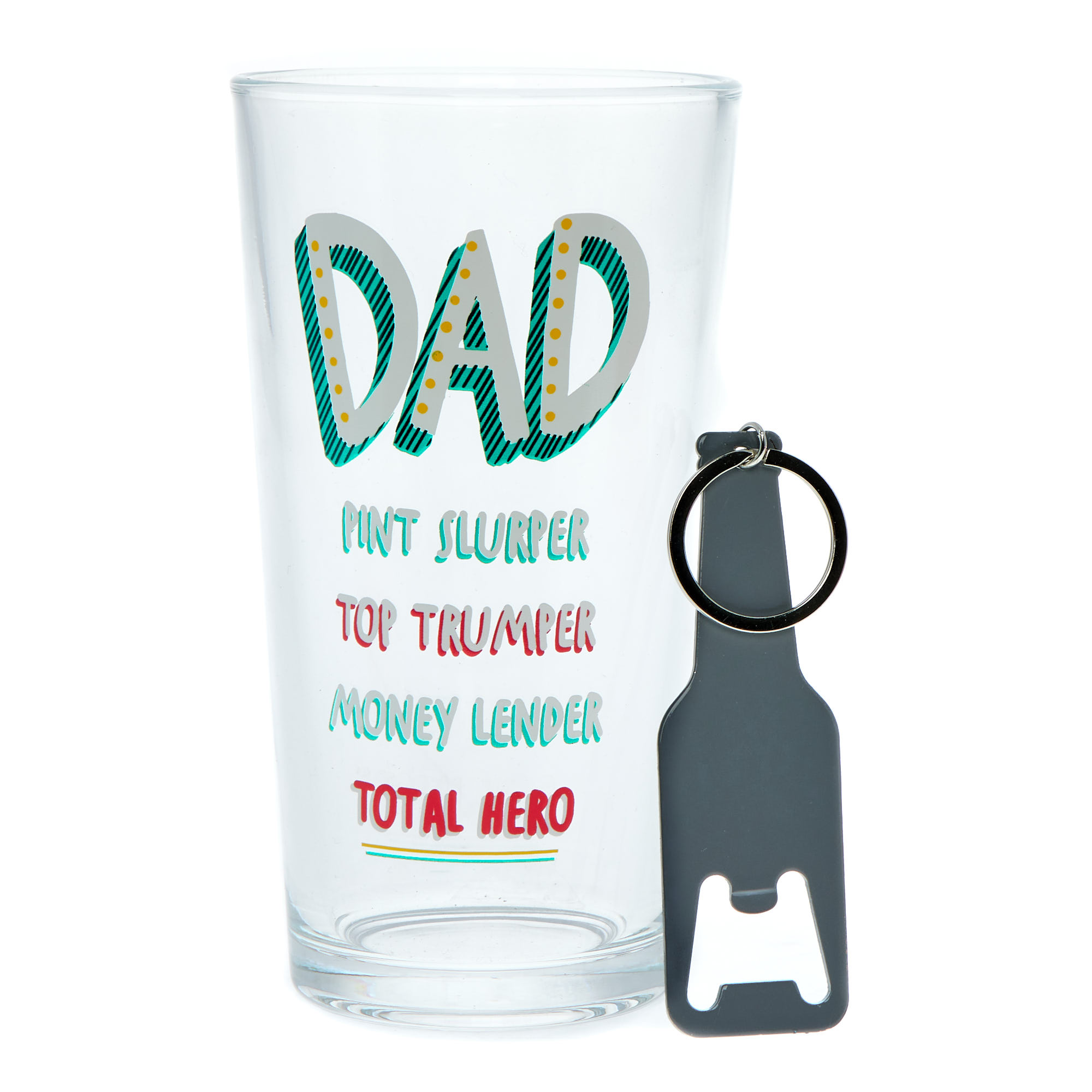 Buy Novelty Dad Pint Glass & Bottle Opener Set for GBP 3.39 Card