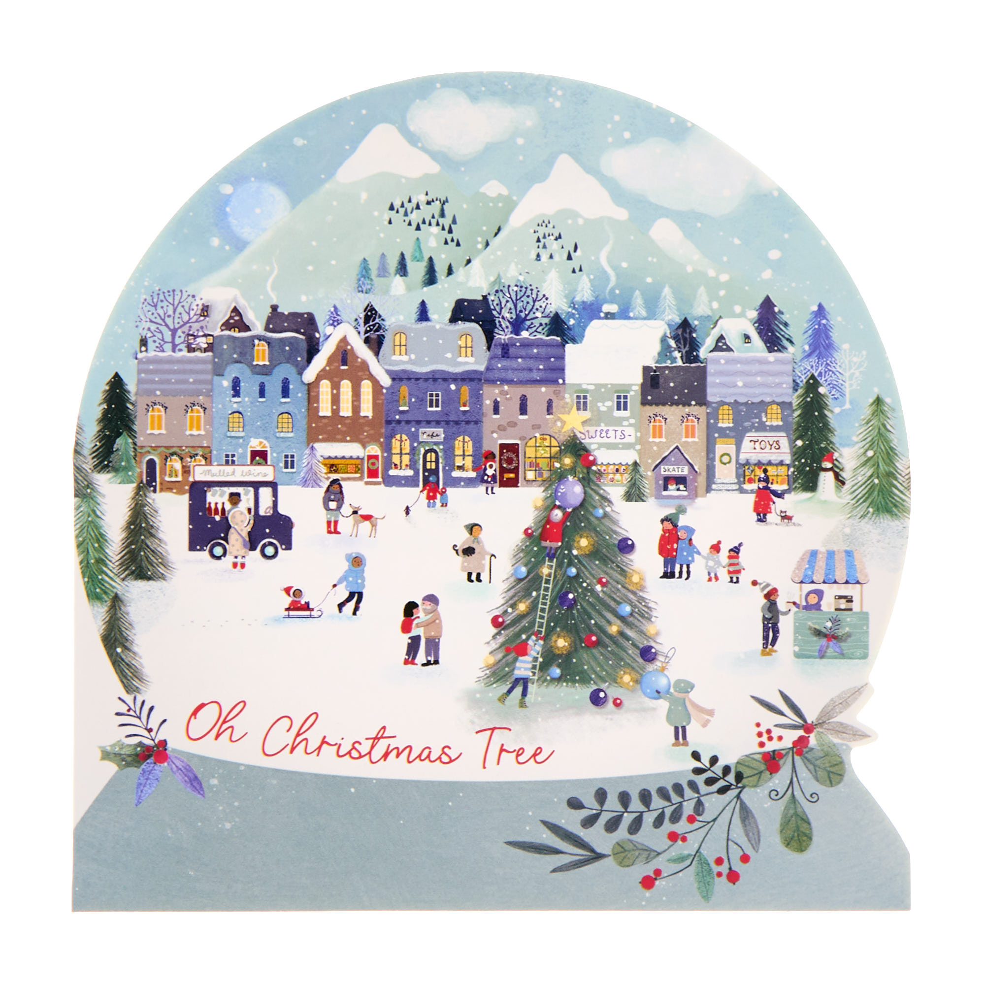 16 Charity Christmas Cards - Cutout Snowglobes (2 Designs)