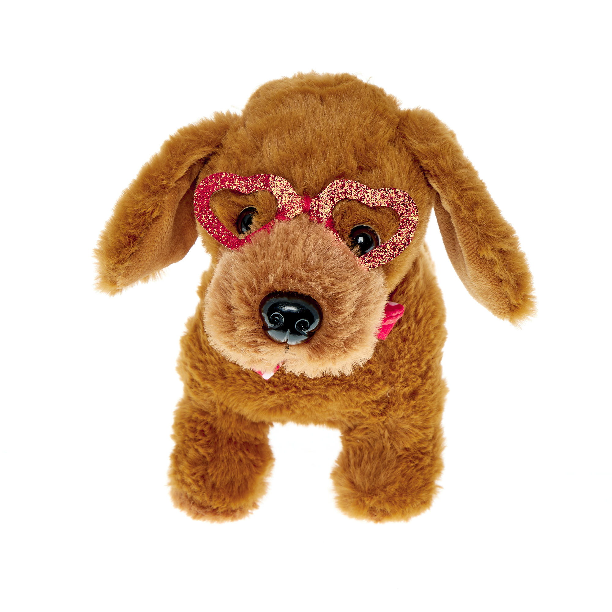 Large Sausage Dog Soft Toy With Bow Tie & Glasses