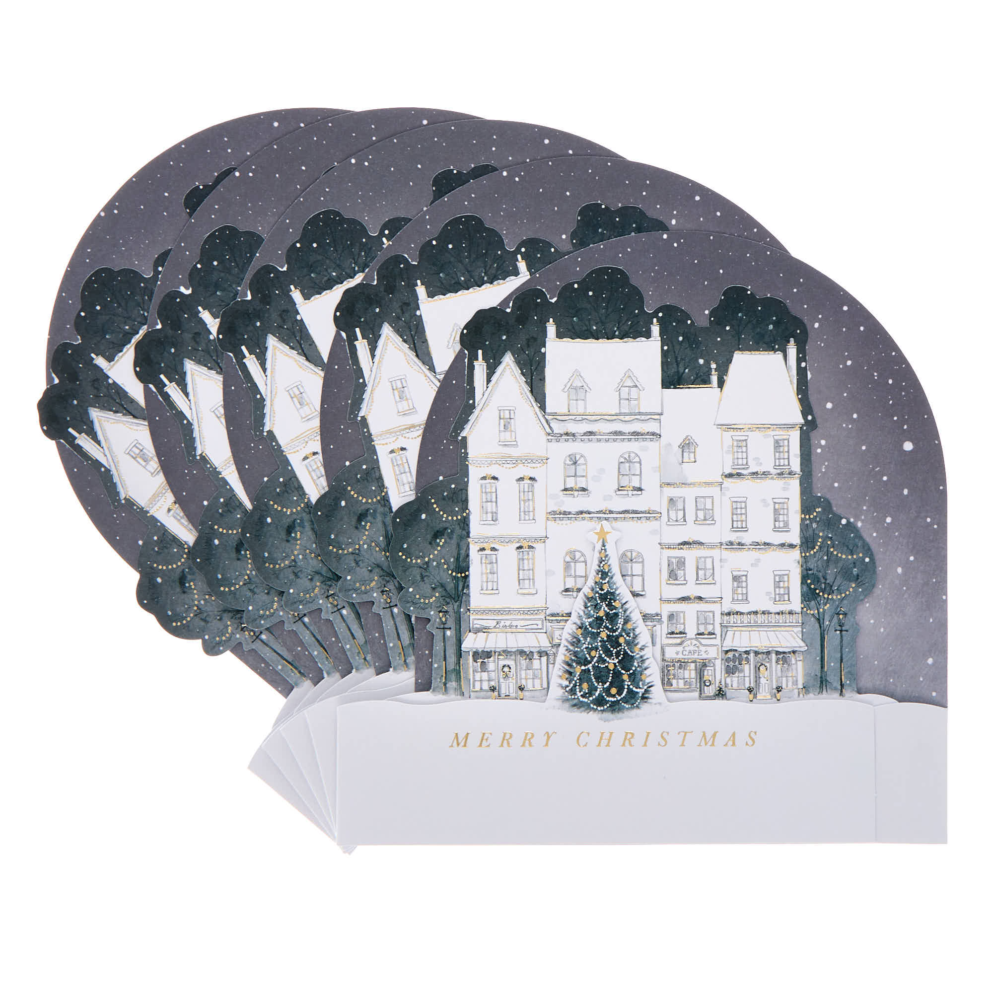 Winter Buildings Luxury Charity Christmas Cards - Pack of 6