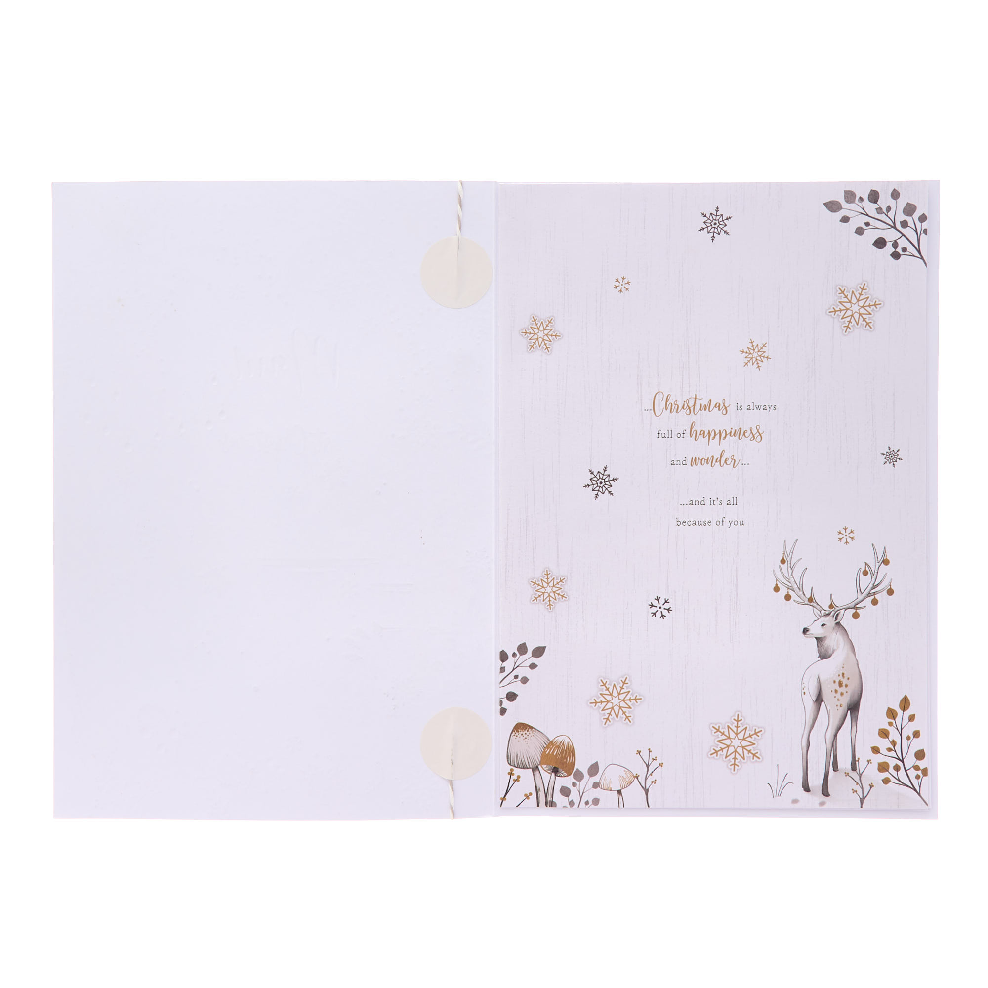 Mam Sketch Foil Snowflakes Christmas Card