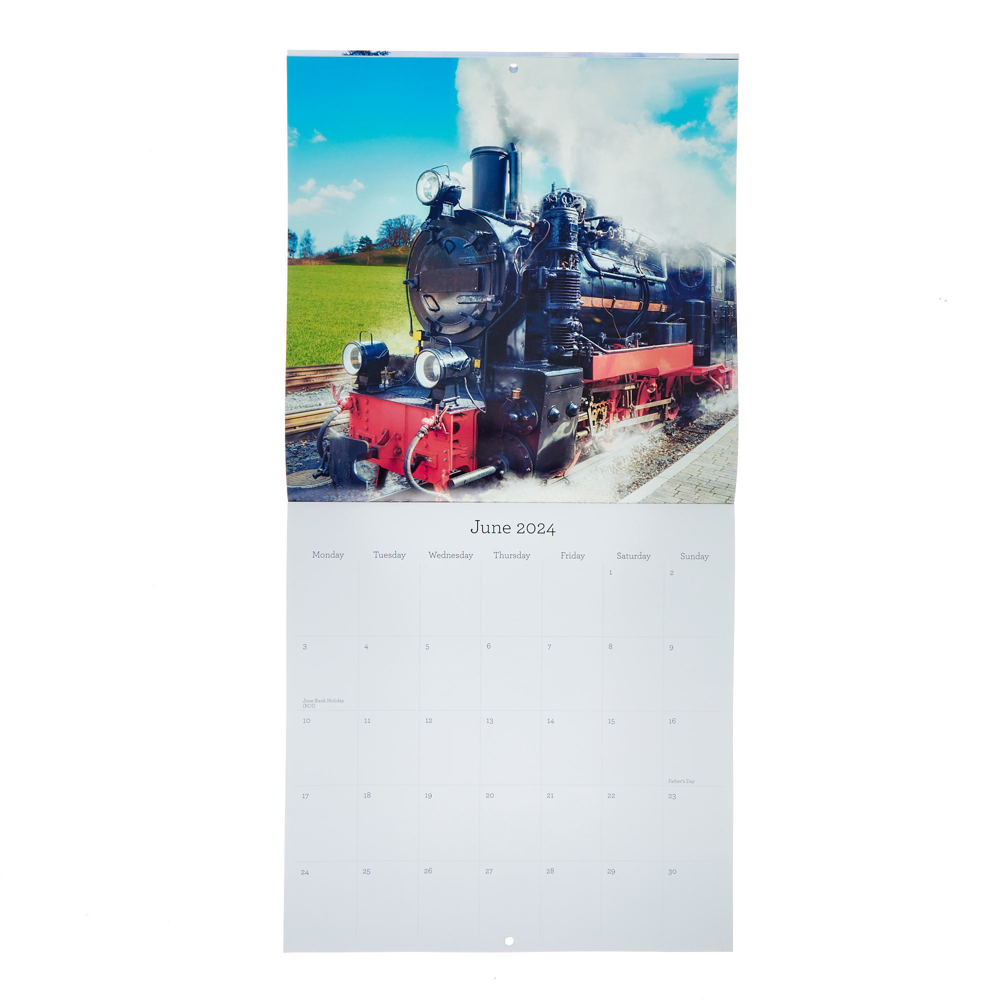 Steam Trains 2024 Square Calendar