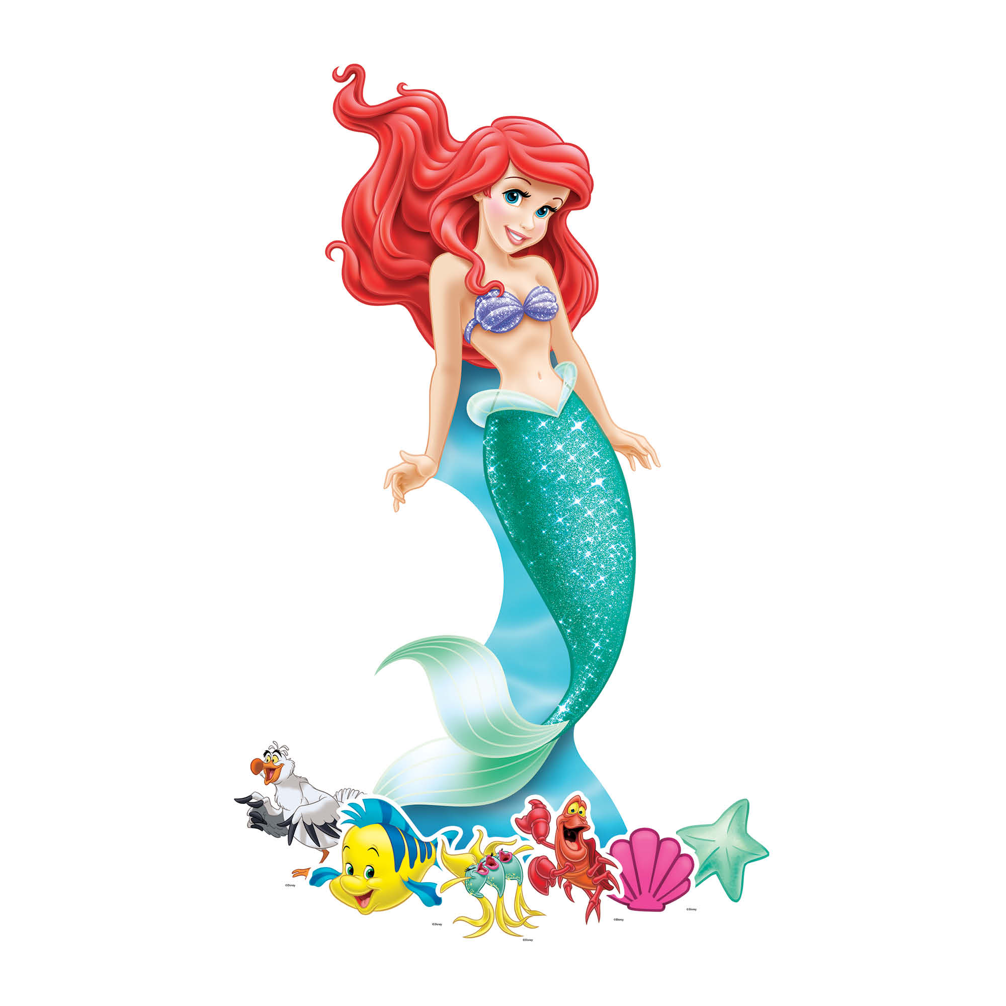 Medium Ariel Cardboard Cutouts Set