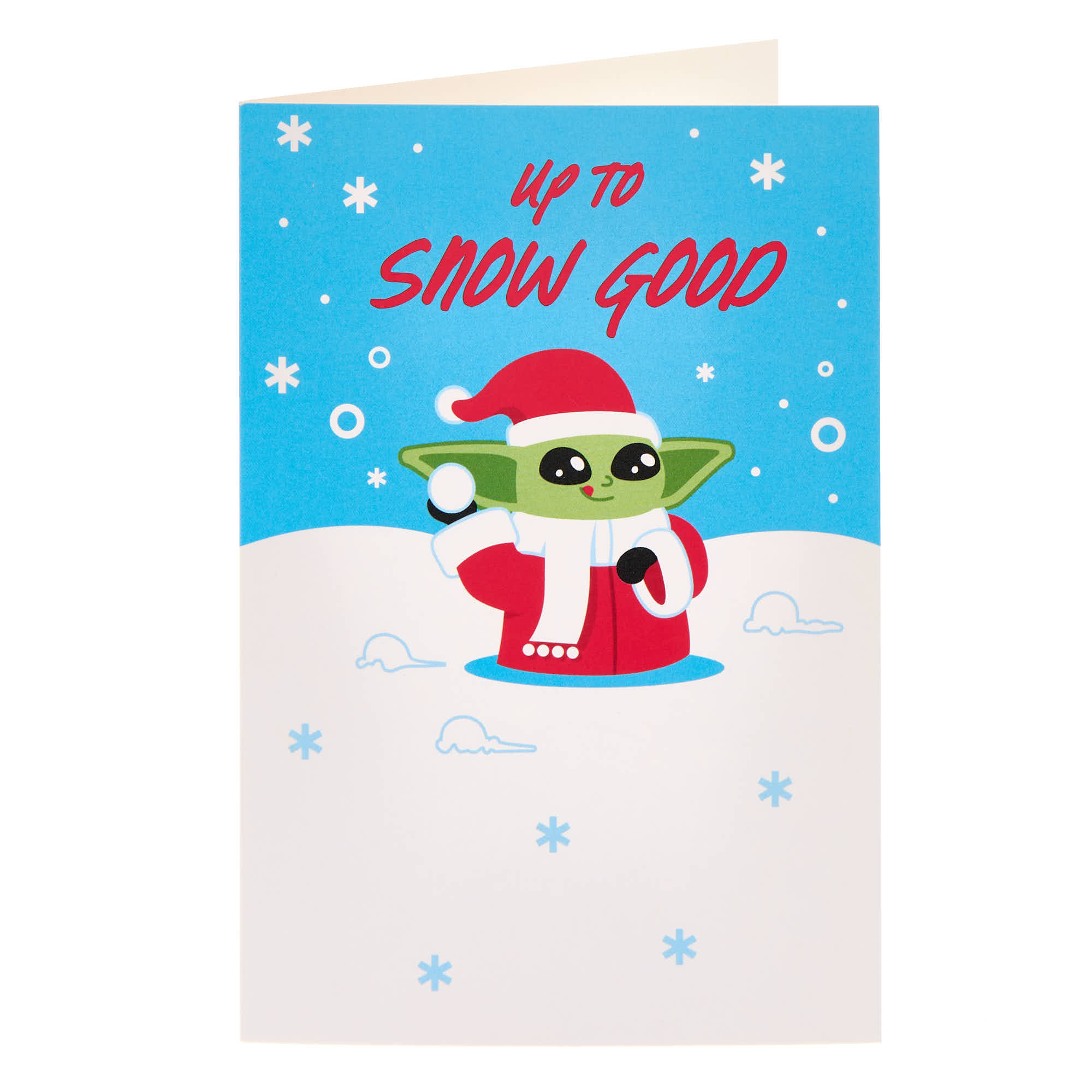 Star Wars Mandalorian Grogu Snow Good Christmas Card