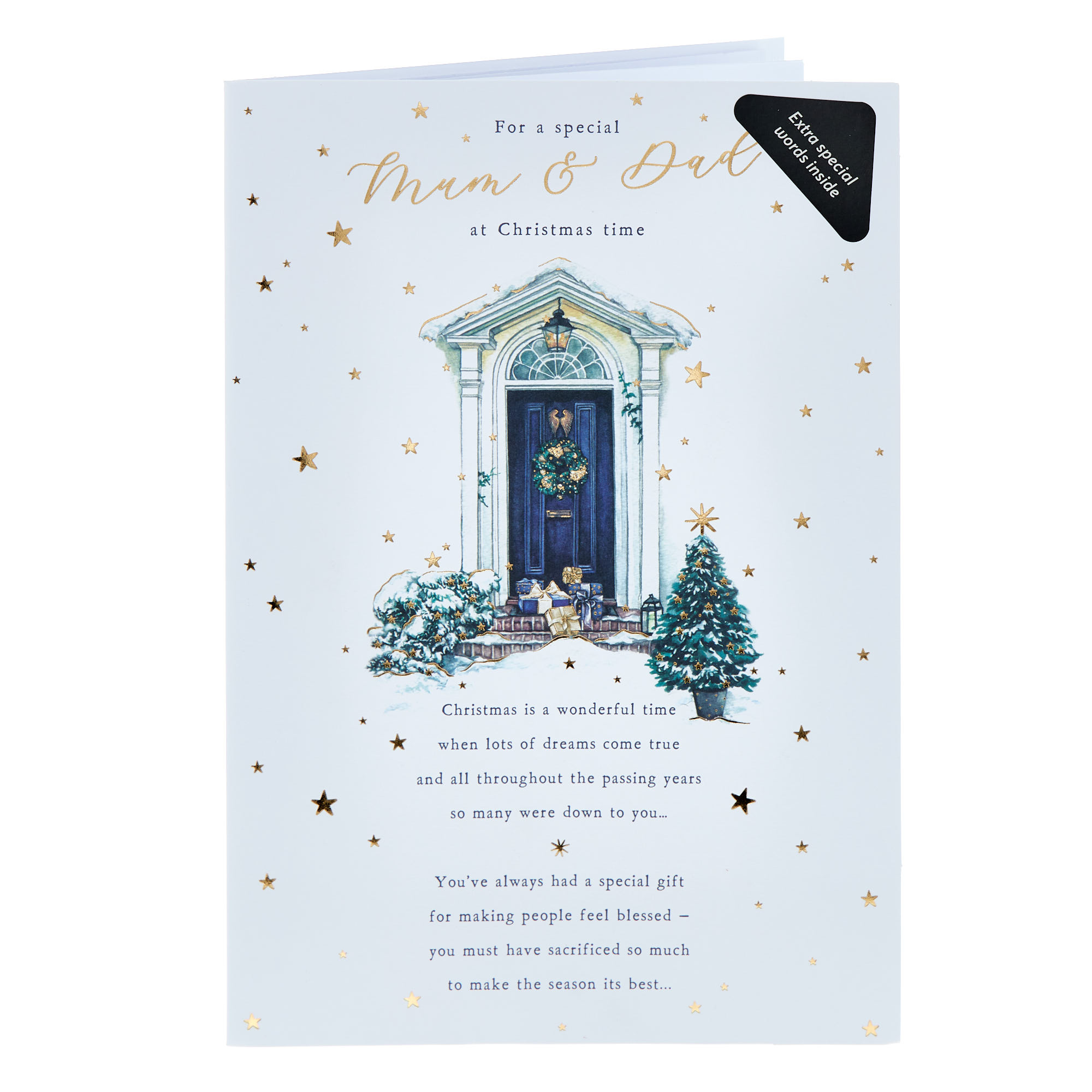 Special Mum & Dad Christmas Card (Extra Special Words Inside)