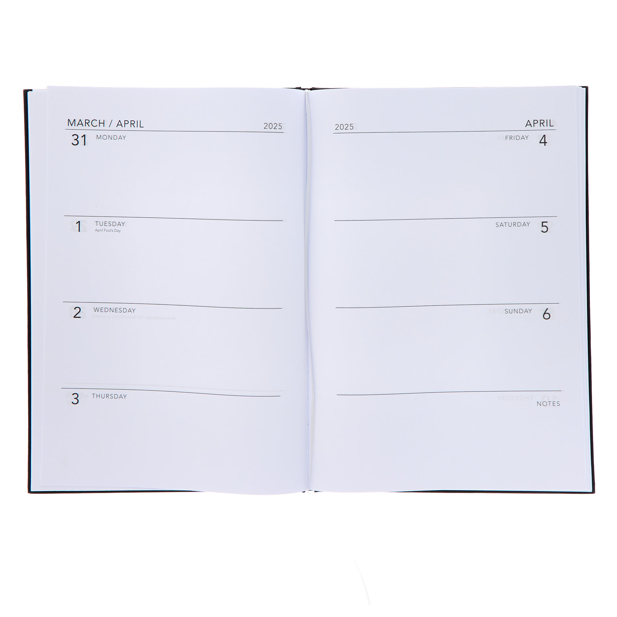 Black A4 2025 Diary