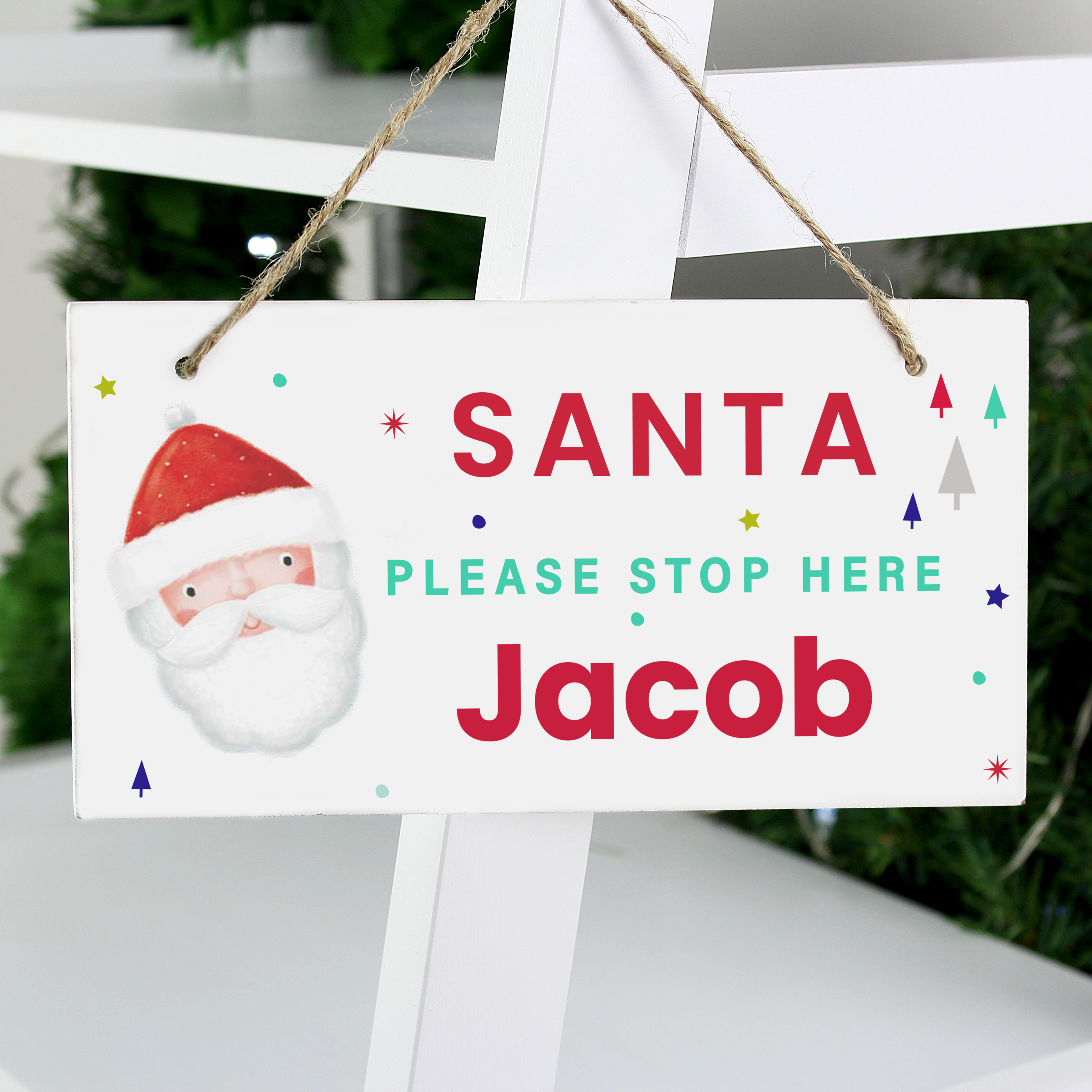 Personalised Santa Please Stop Here Sign