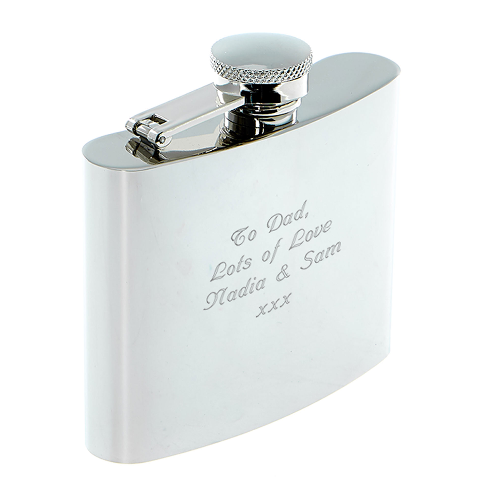 Personalised Engraved Stainless Steel Hip Flask