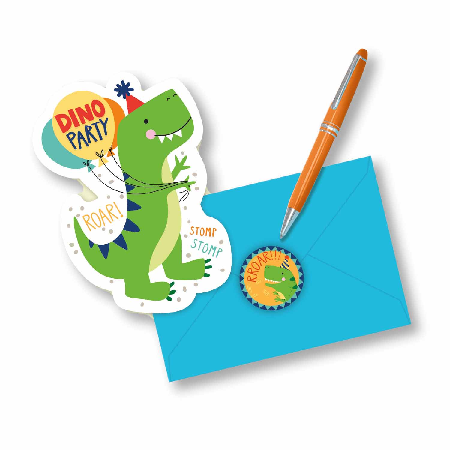 Buy Dino-Mite Party Invitations - Pack of 8 for GBP 2.59 | Card Factory UK