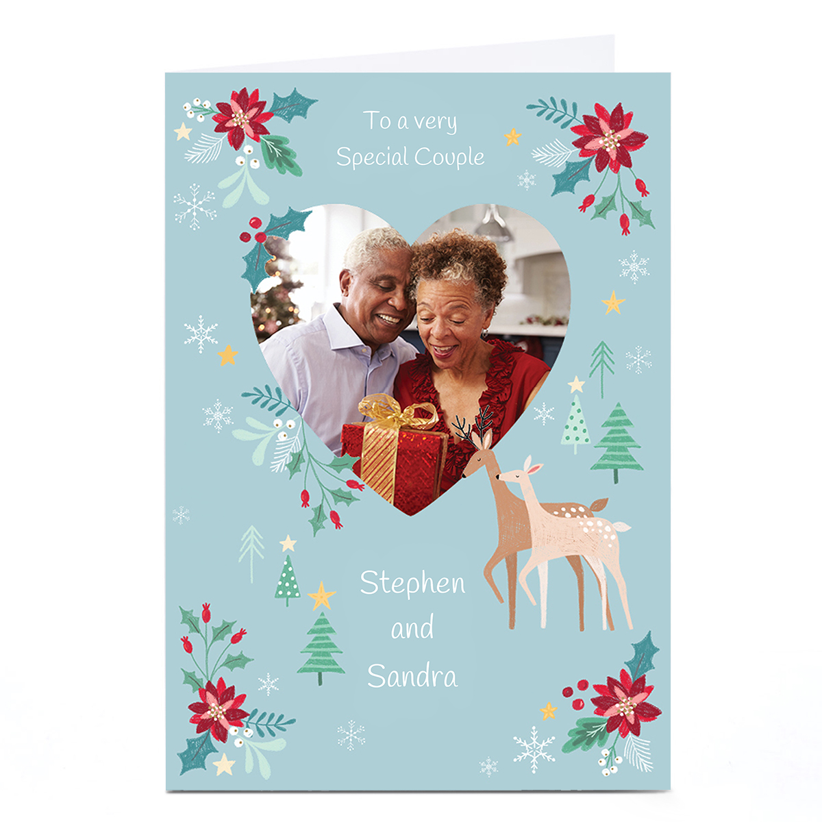 Photo Kerry Spurling Christmas Card - Special Couple Heart Deer