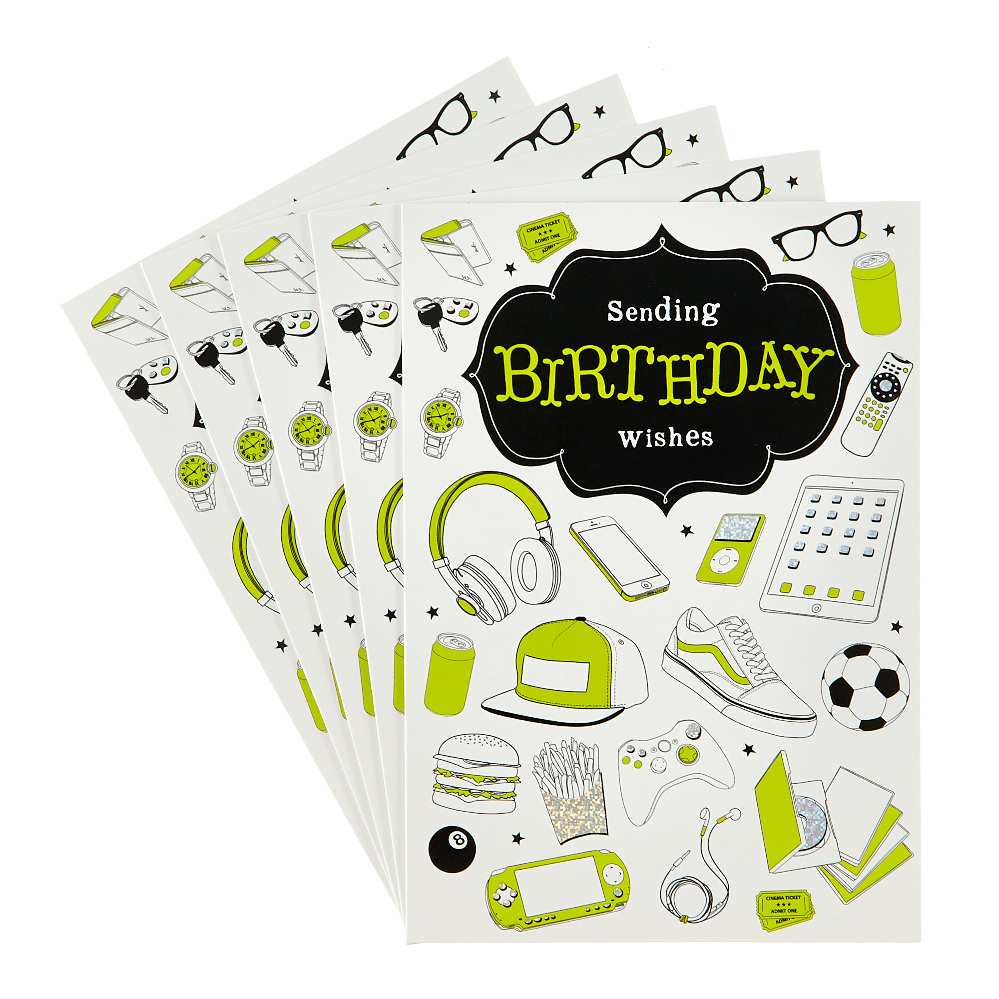 Birthday Cards - Teenage Boy (Pack of 12)