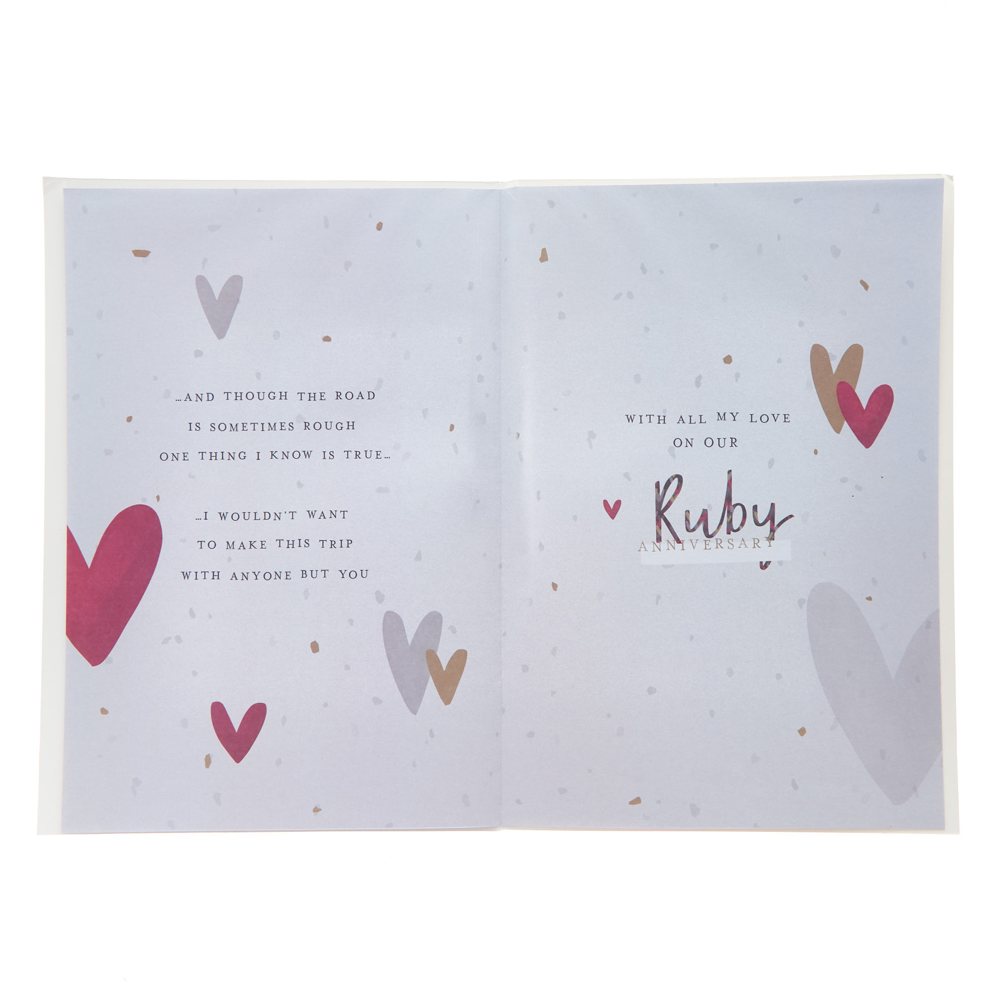 Husband Lived & Laughed Ruby 40th Wedding Anniversary Card