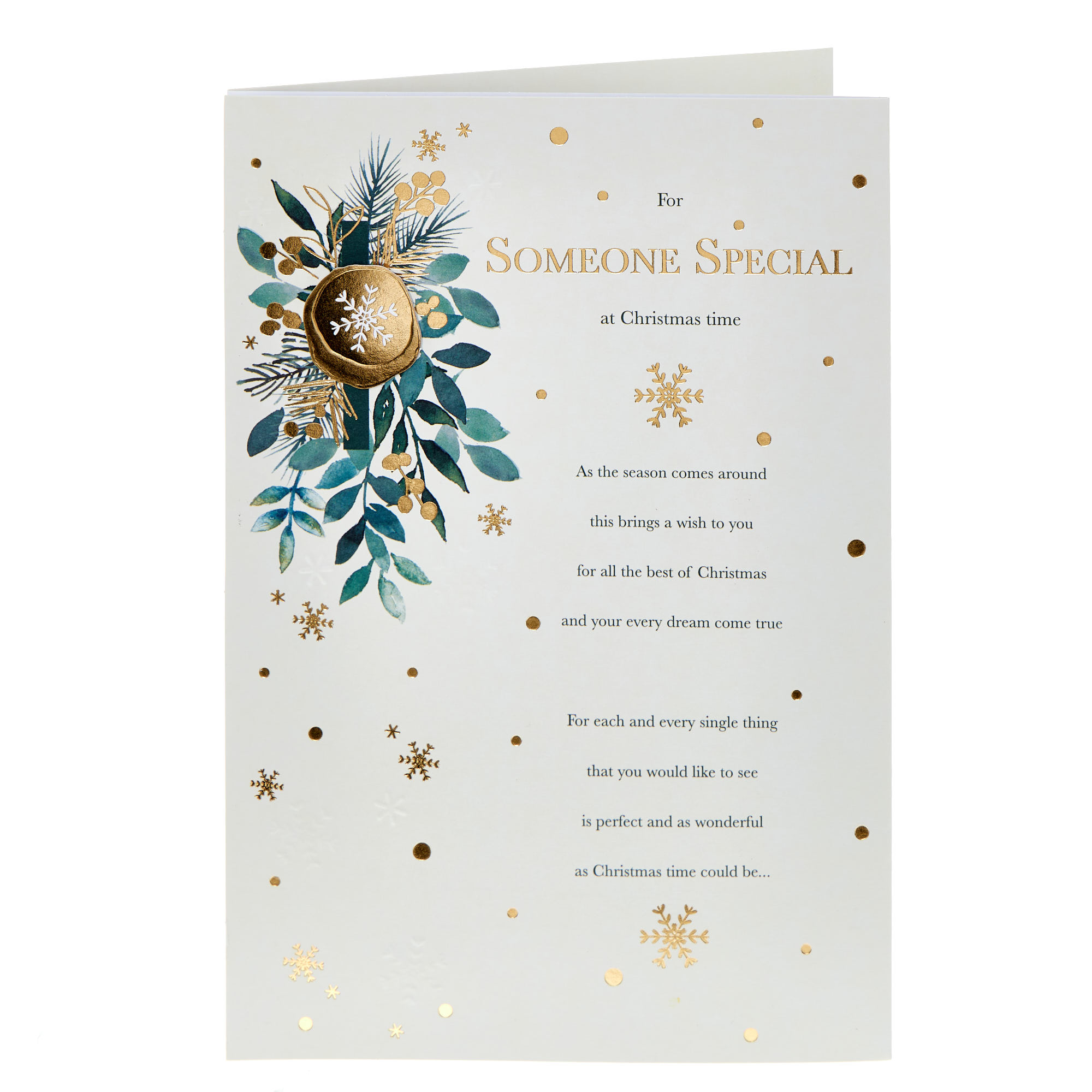 Someone Special Bauble & Leaves Christmas Card