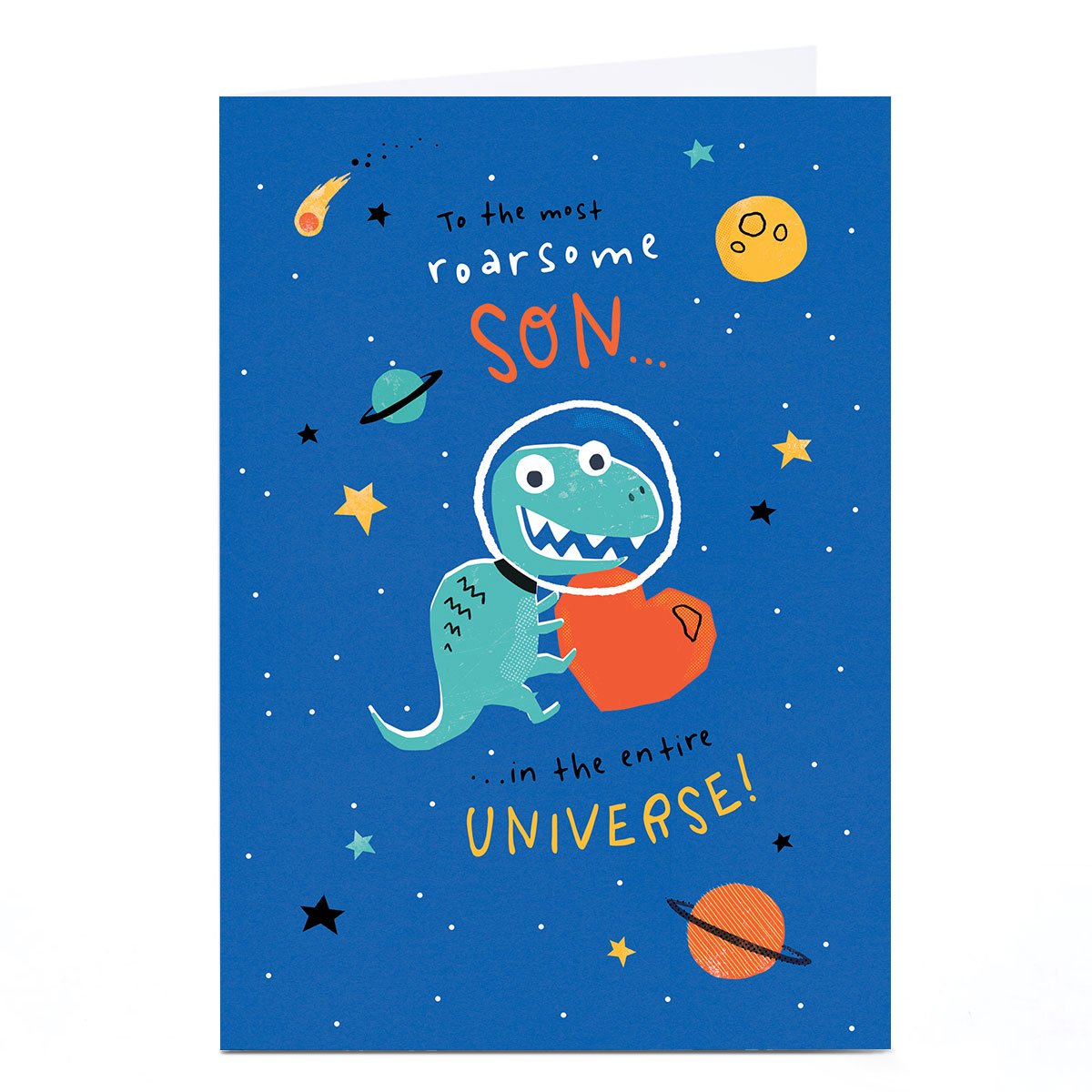 Personalised Valentine's Day Card - Most Roarsome Son In The Universe