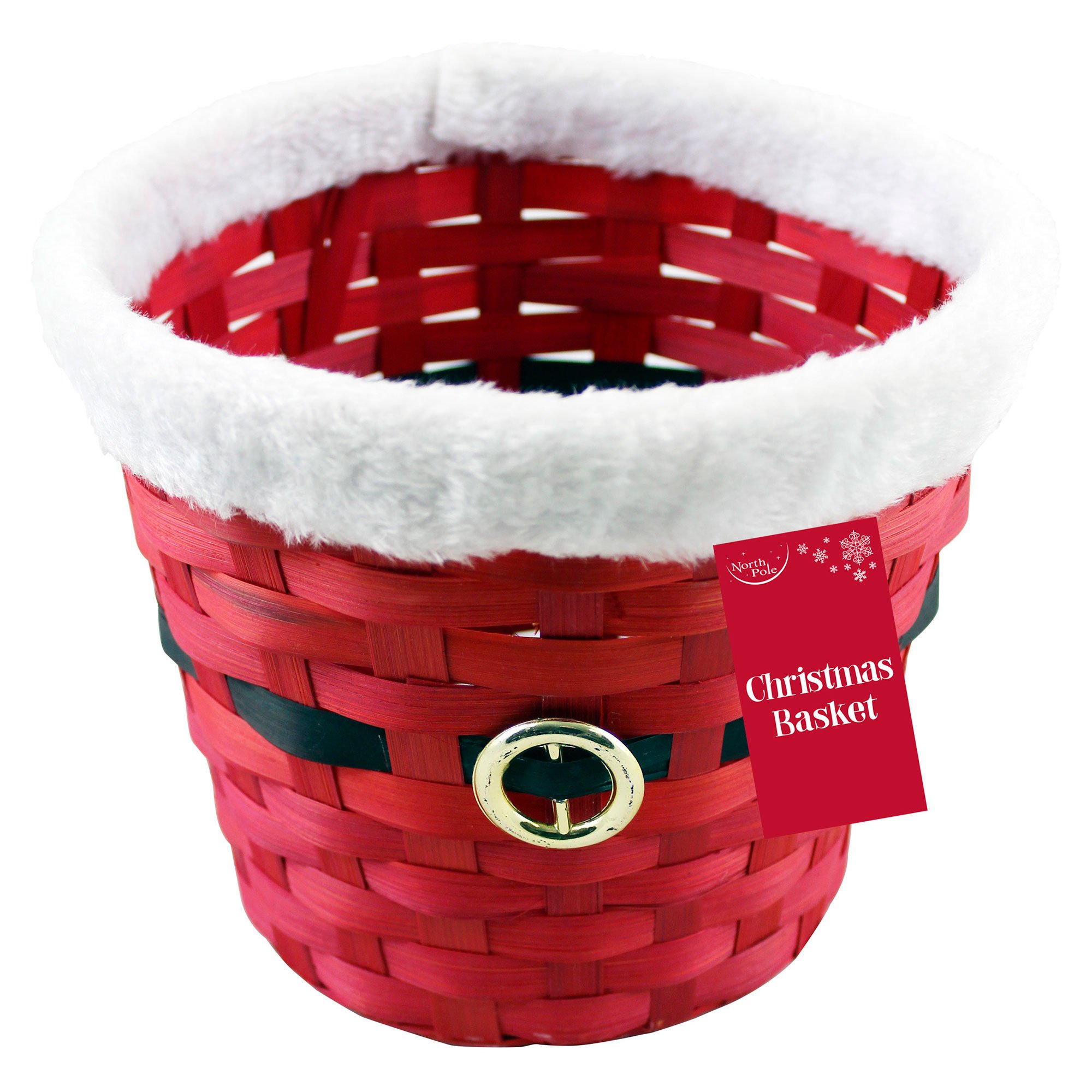 Woven Rattan Santa Basket