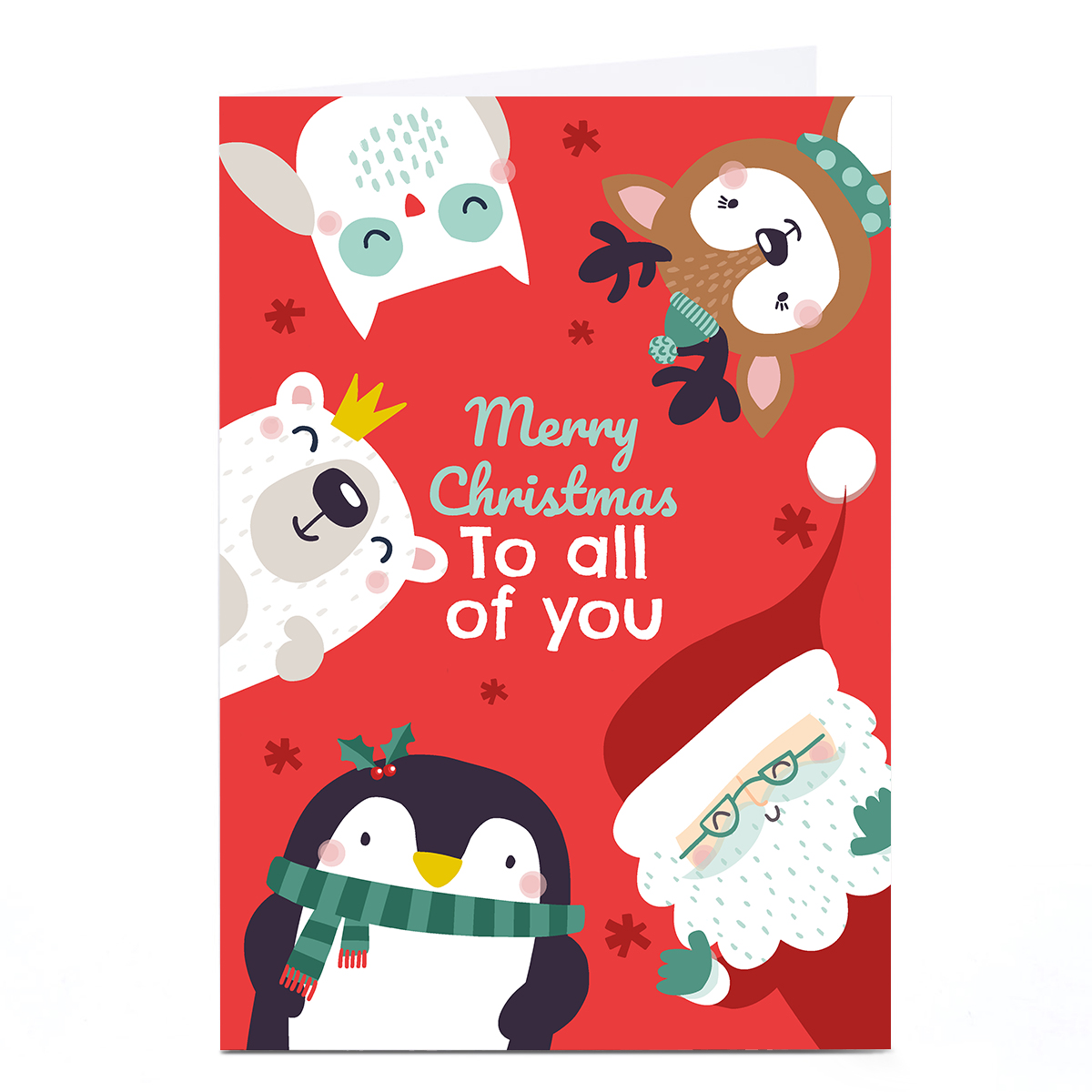 Personalised Bev Hopwood Christmas Card - Christmas Characters, To All of You