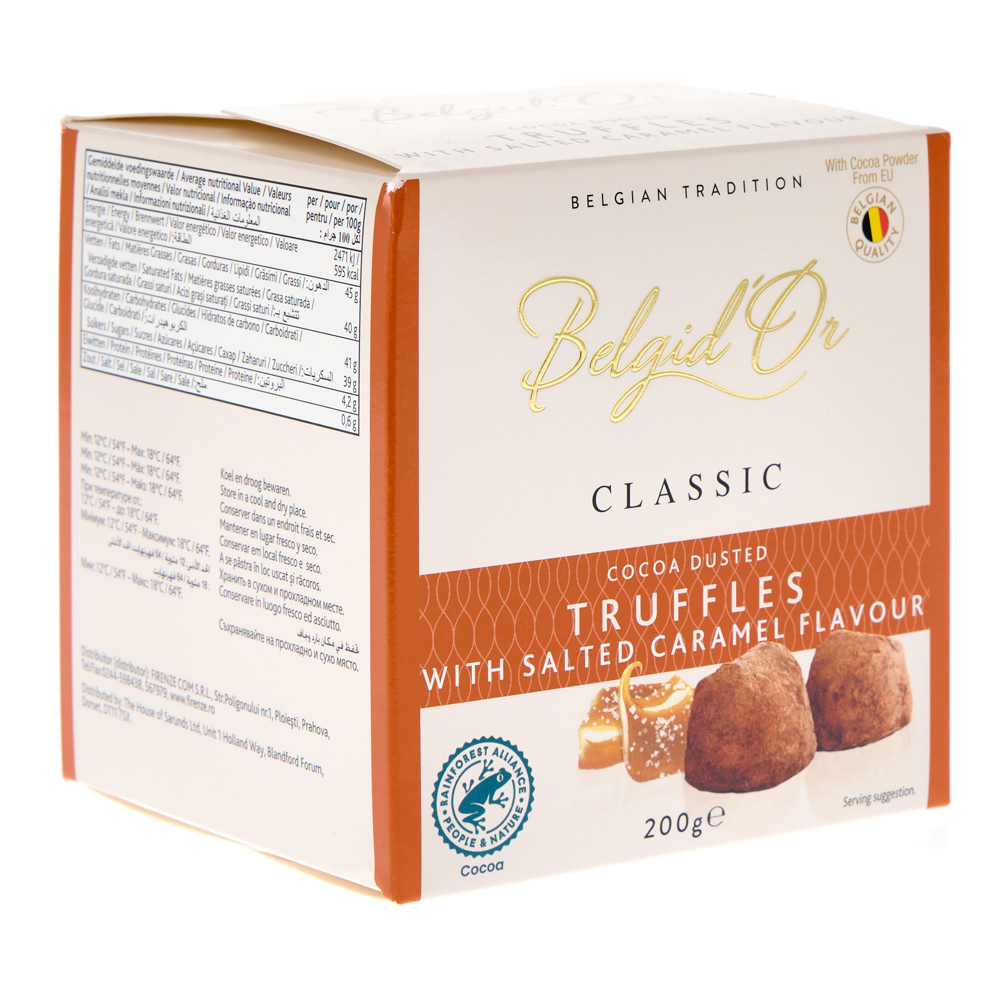 Belgid'Or Classic Cocoa Dusted Truffles With Salted Caramel Flavour