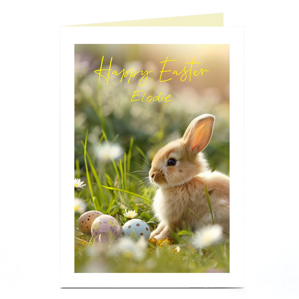 Personalised Easter Card - Easter Bunny, Any Name