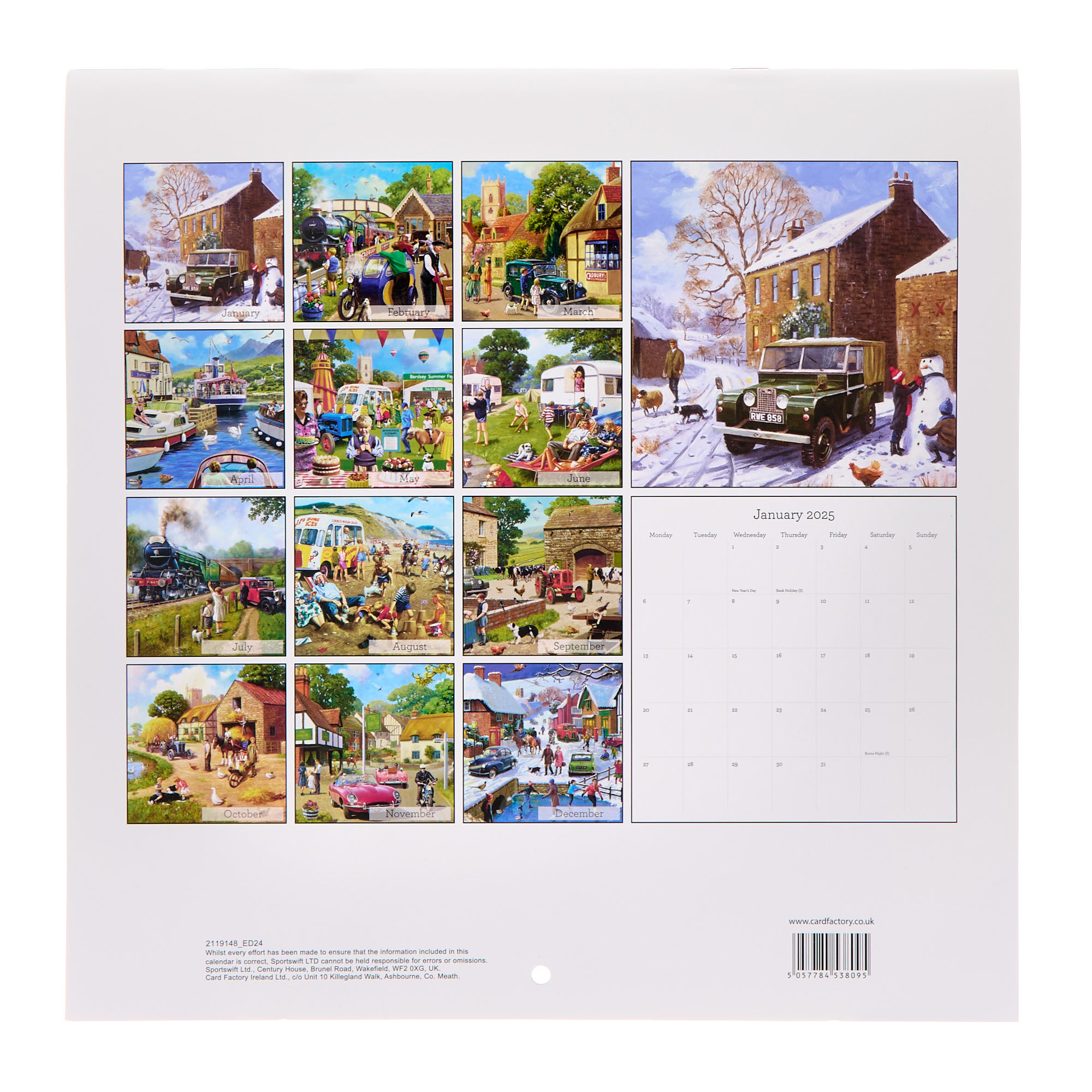 Days Gone By 2025 Square Calendar