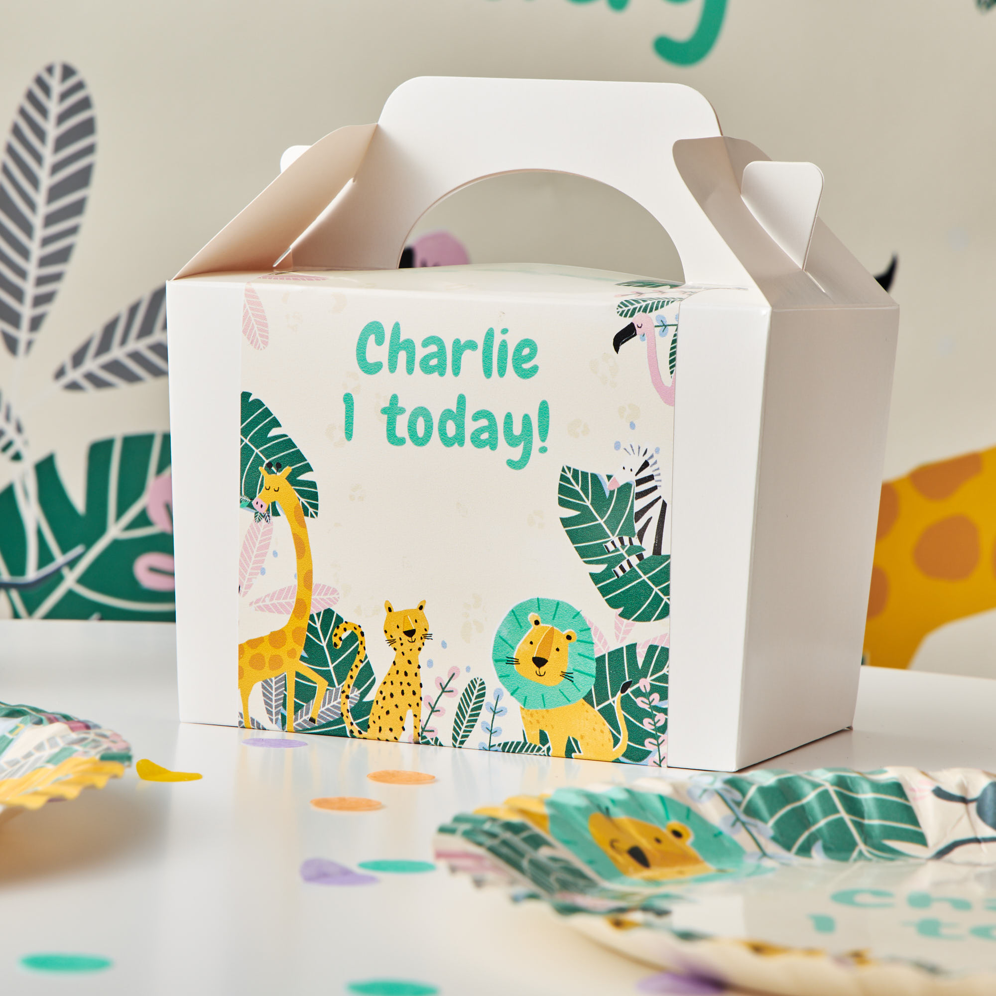 Jungle Animals Personalised Party Box