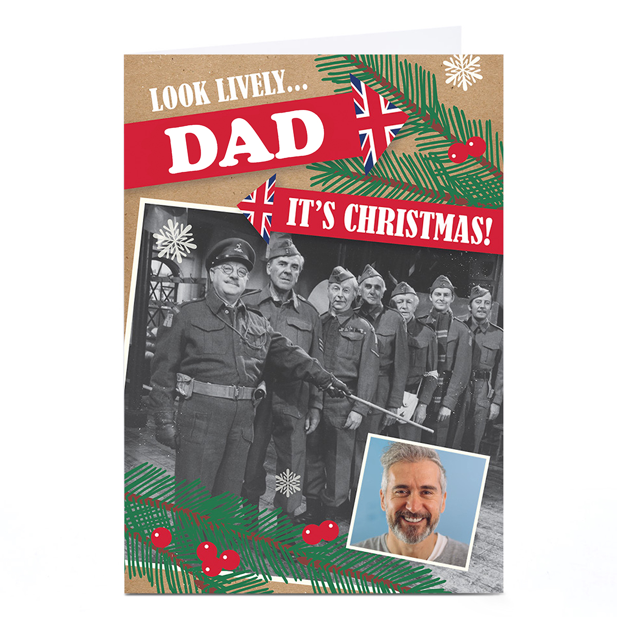 Photo Dad's Army Christmas Card - Look Lively