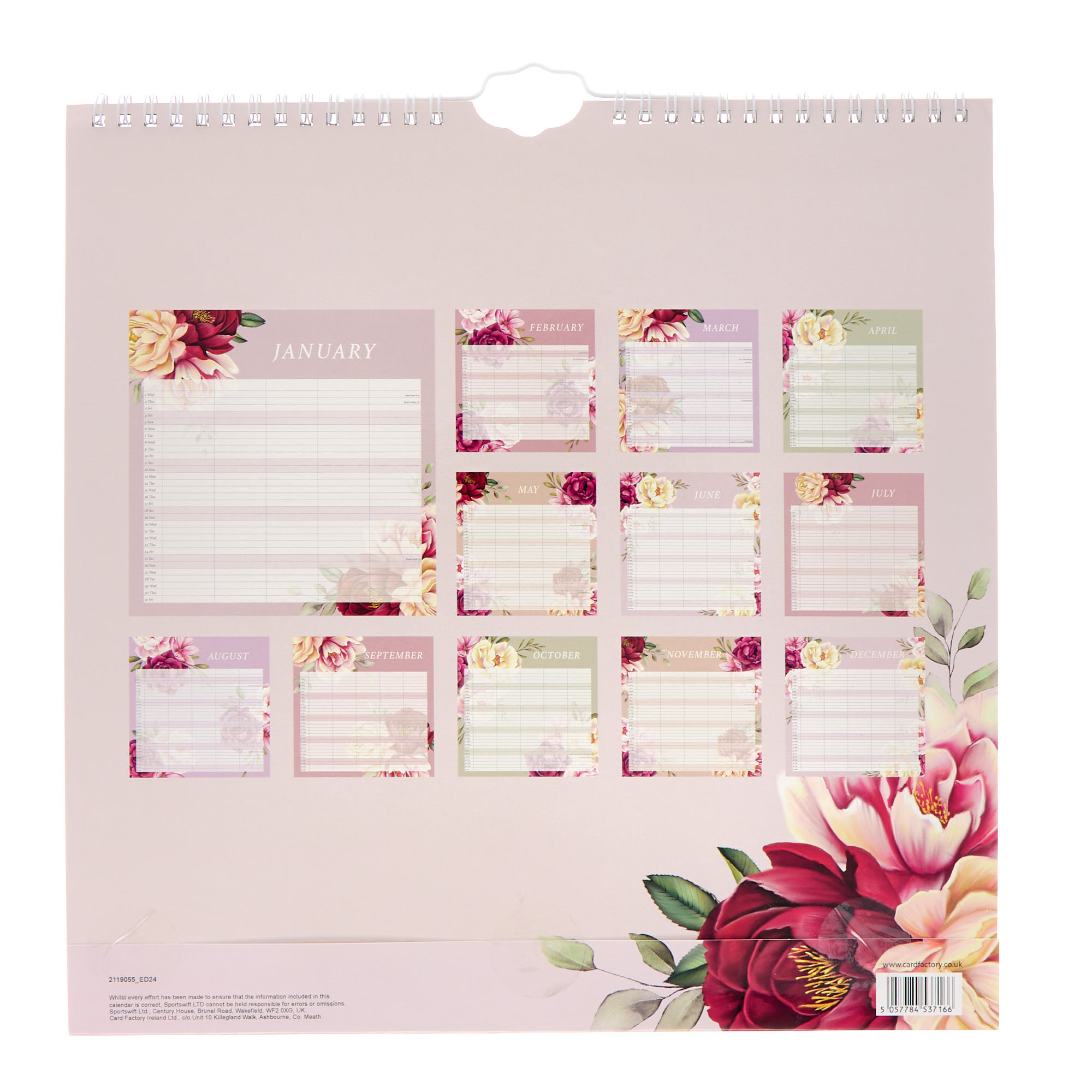 Floral Family Organiser 2025