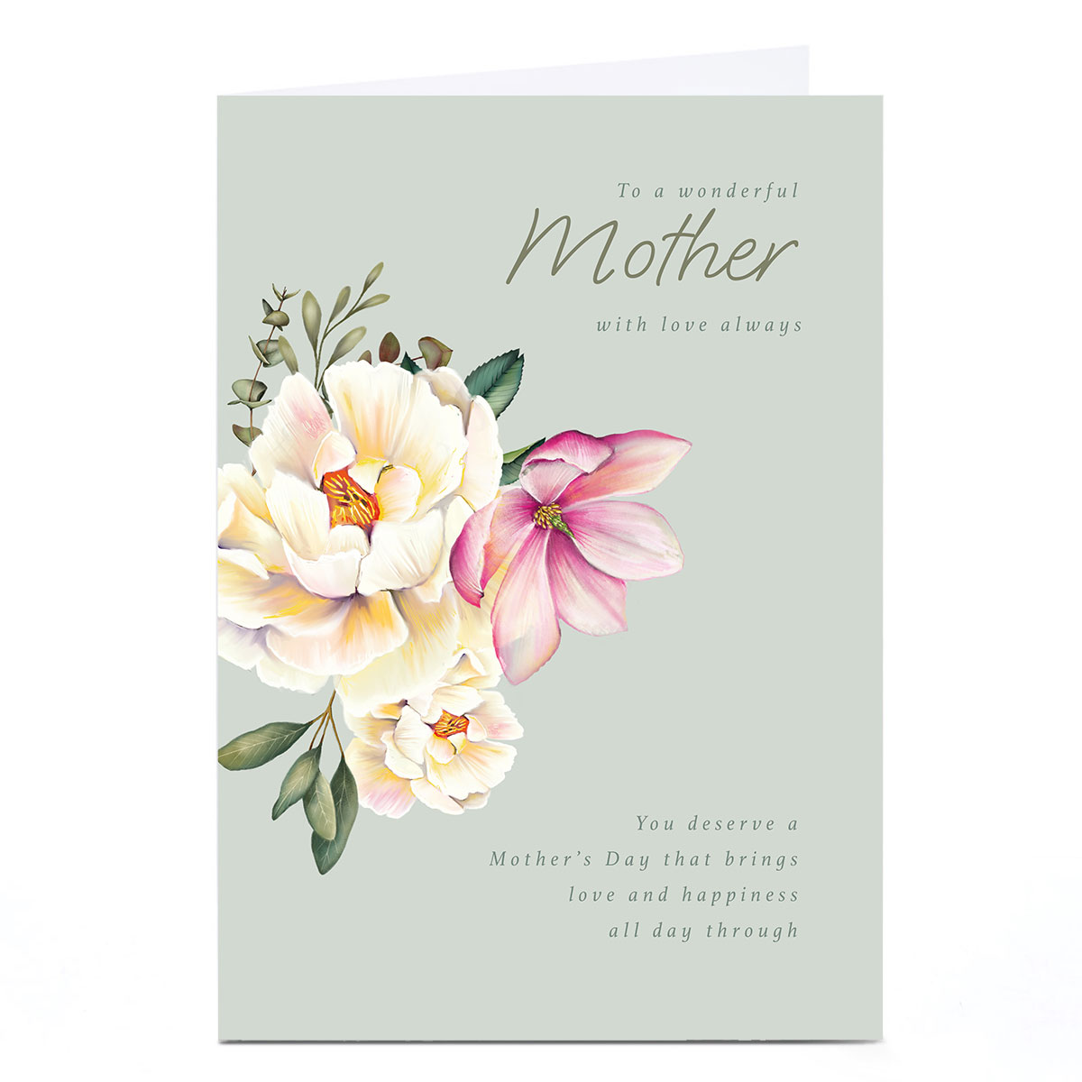 Personalised Mother's Day Card - Love and Happiness All Day Through, Mother