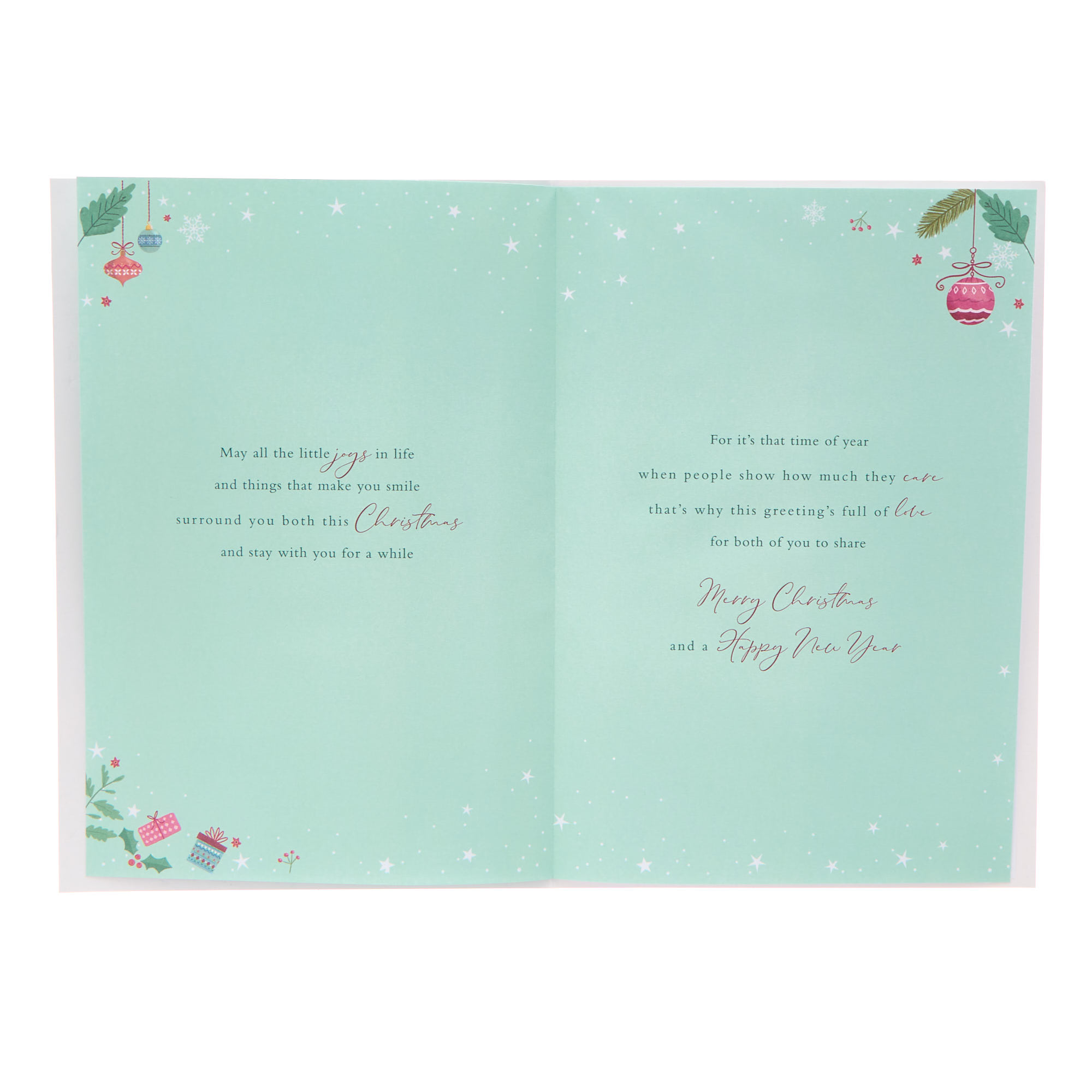 Brother & Sister In Law Foliage & Icons Christmas Card