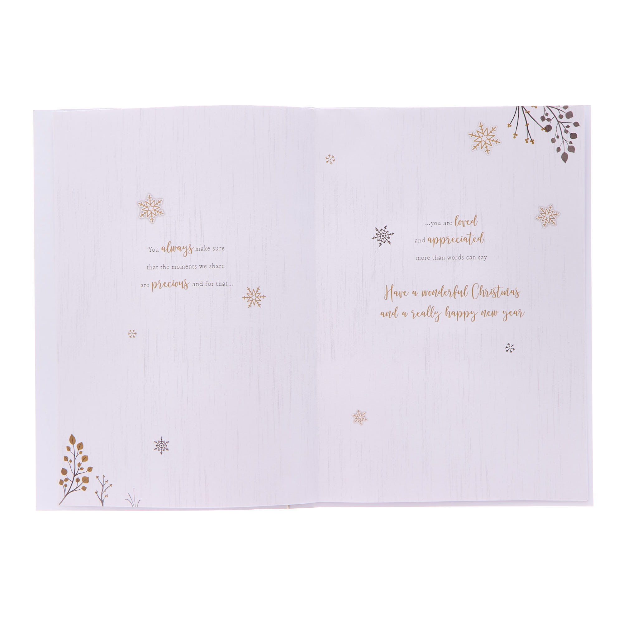 Mam Sketch Foil Snowflakes Christmas Card