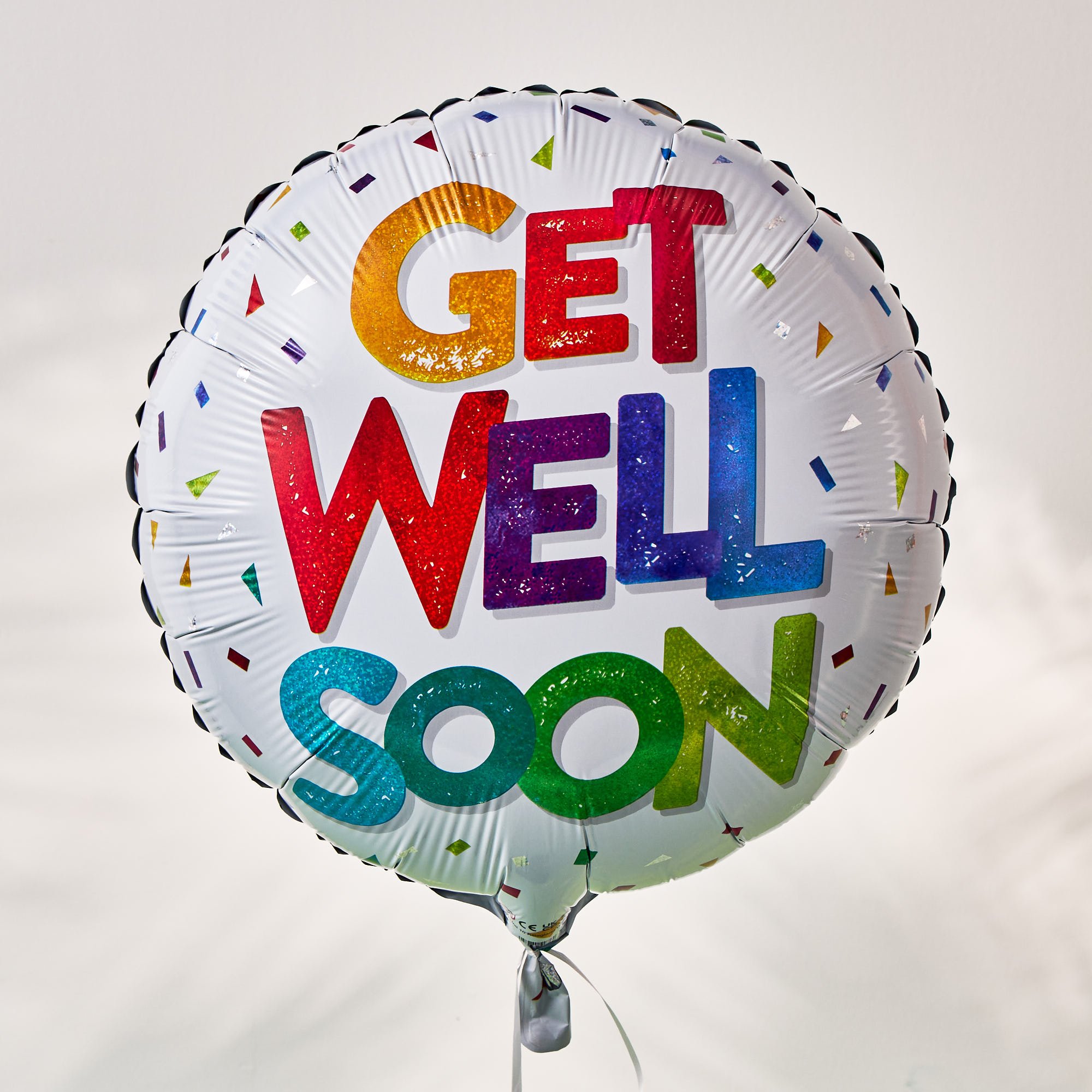 Get Well Soon Balloon & Country Daze Flower Bouquet