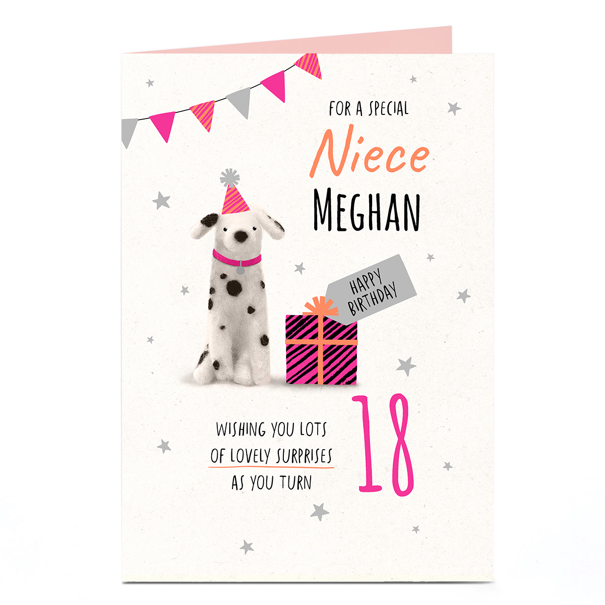 Personalised Editable Age Birthday Card - Lovely Surprises, Niece