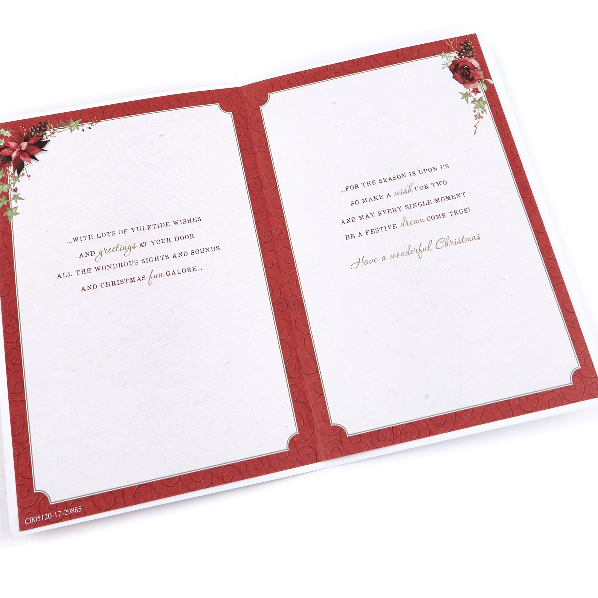 Christmas Card - Both Of You, Poinsettia