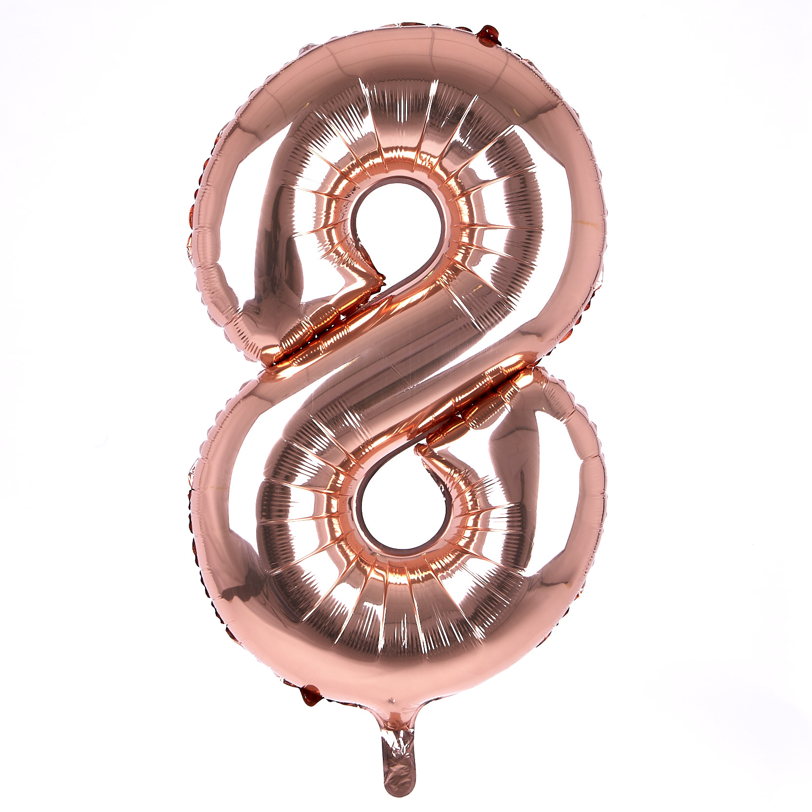 Age 18 Giant Foil Helium Numeral Balloons - Rose Gold (deflated)