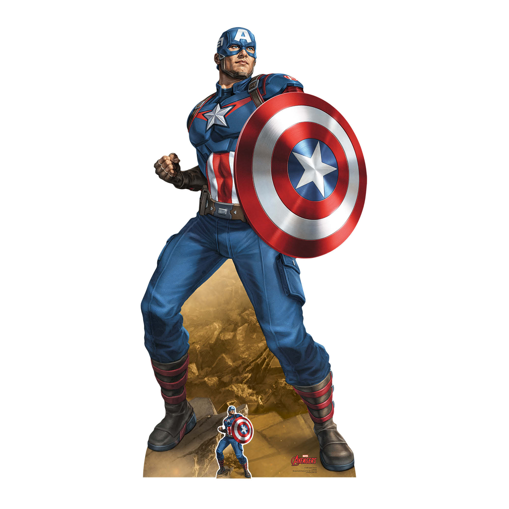 Large Captain America Cardboard Cutout