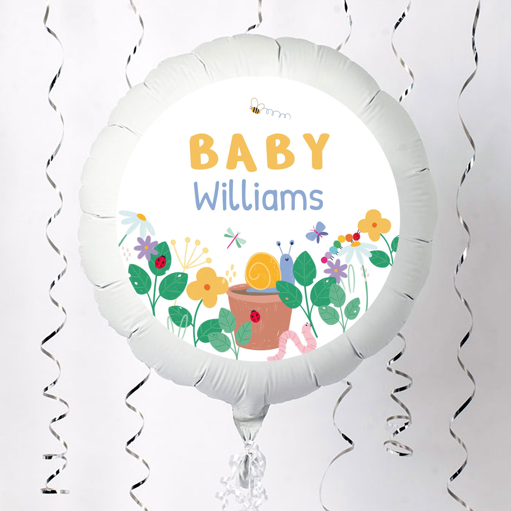 Personalised Large New Baby Helium Balloon