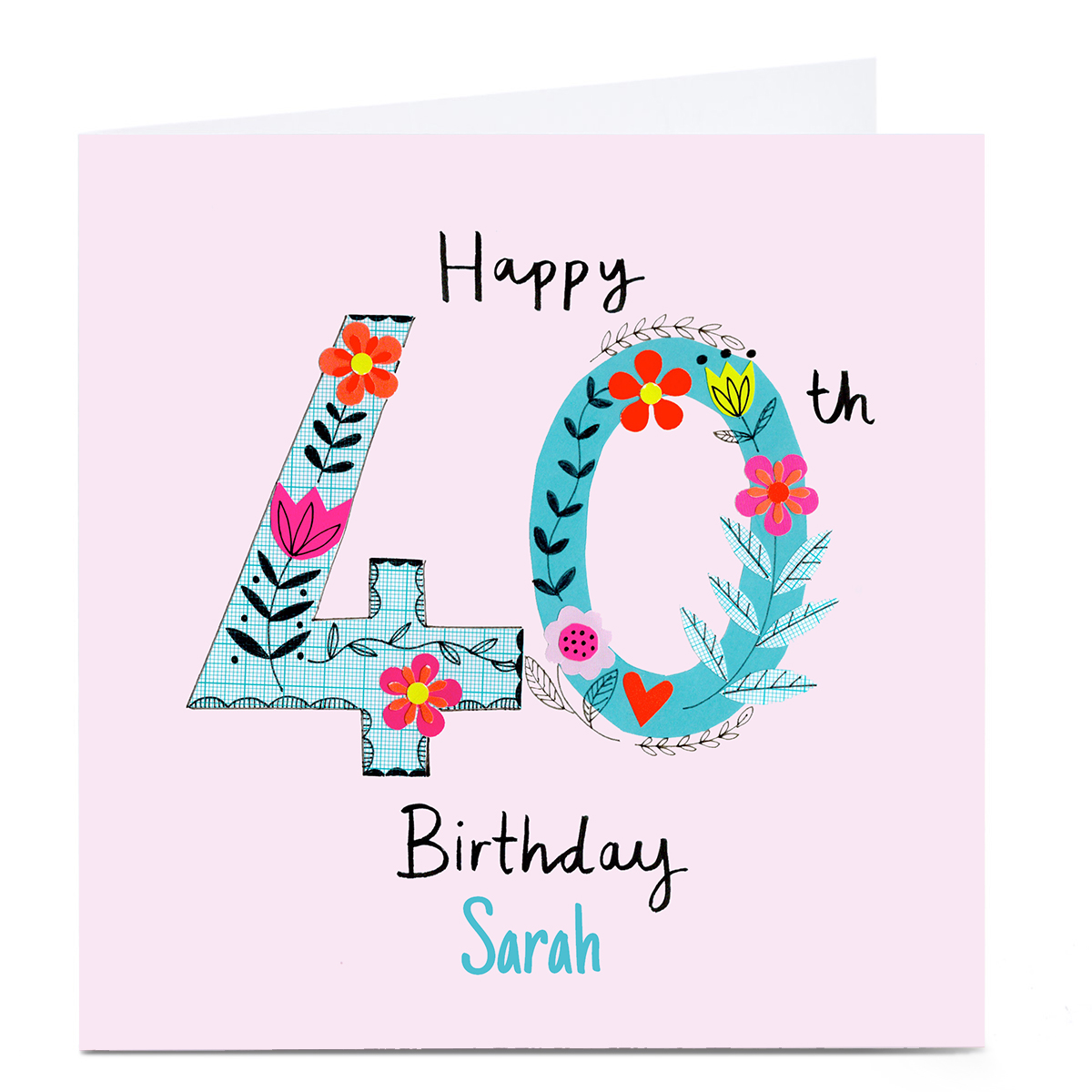 Buy Personalised Lindsay Loves To Draw 40th Birthday Card for GBP 3.29 ...