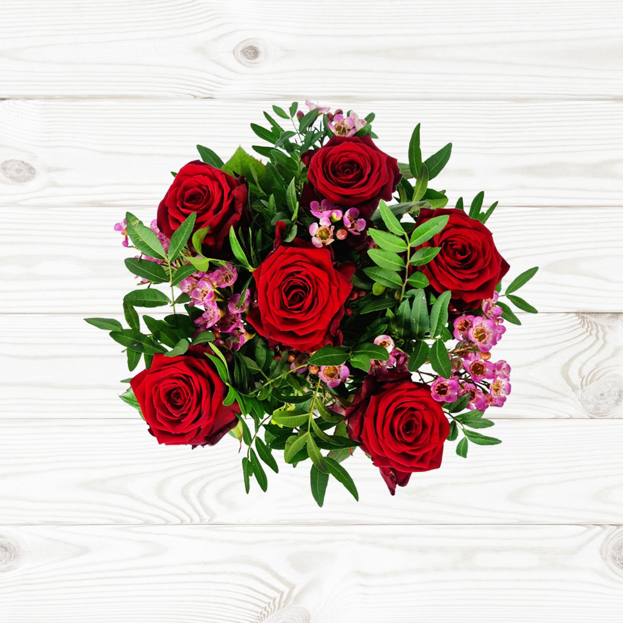 Half A Dozen Red Roses Flower Bouquet - Free Delivery!