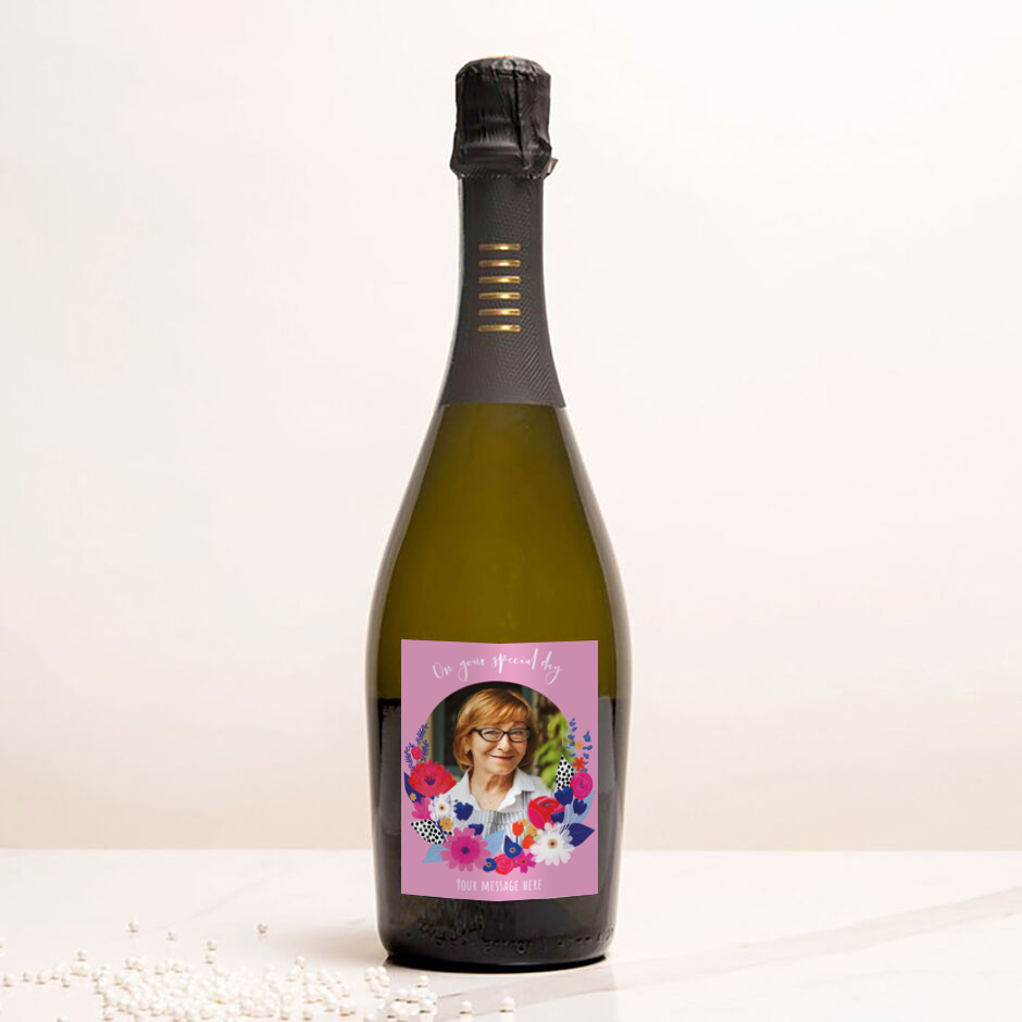 Personalised Prosecco - Photo Bold Botanical