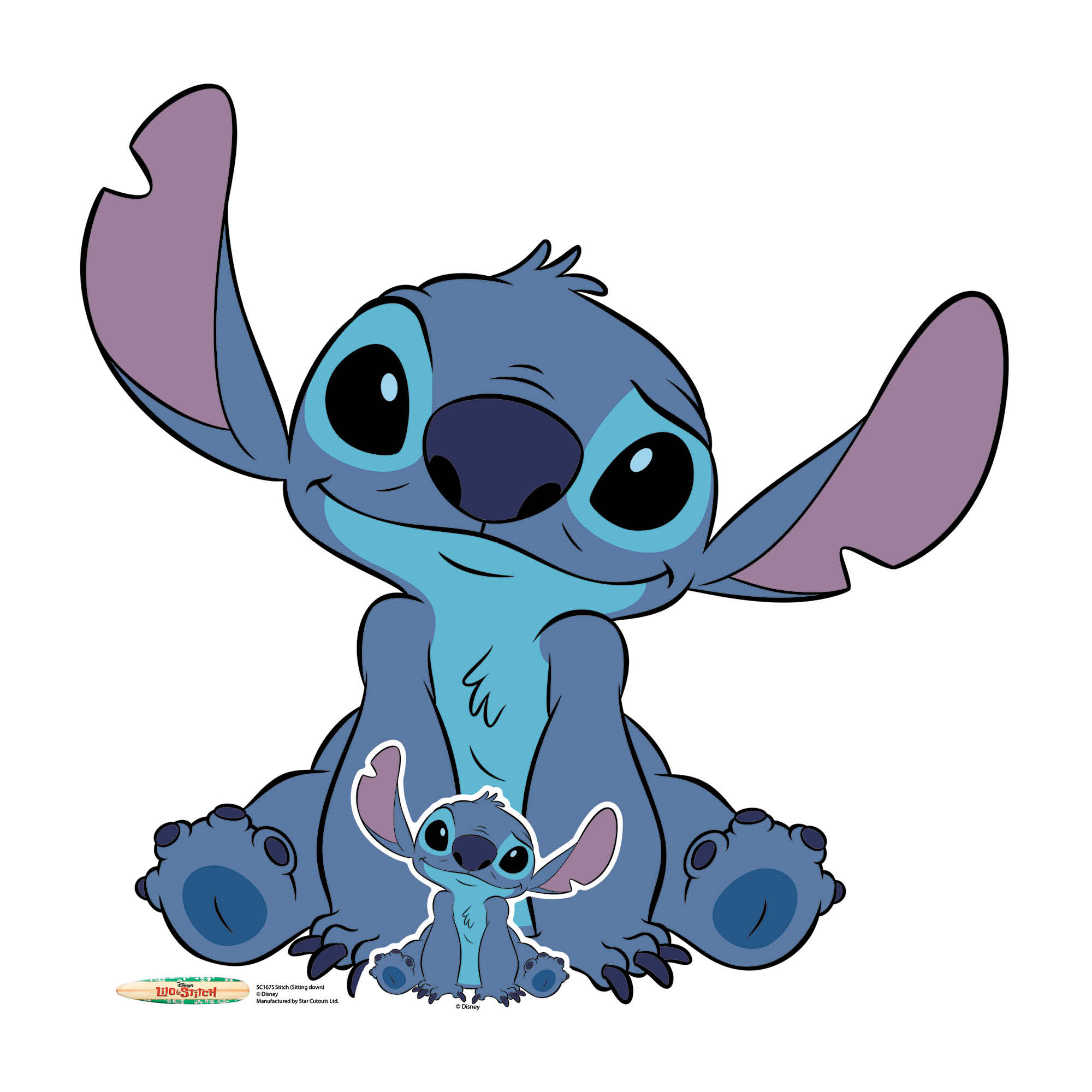 Small Sitting Down Stitch Cardboard Cutout 