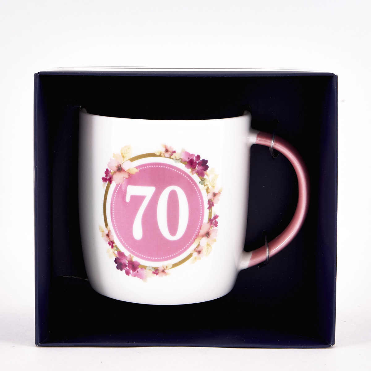 Floral 70th Birthday Mug