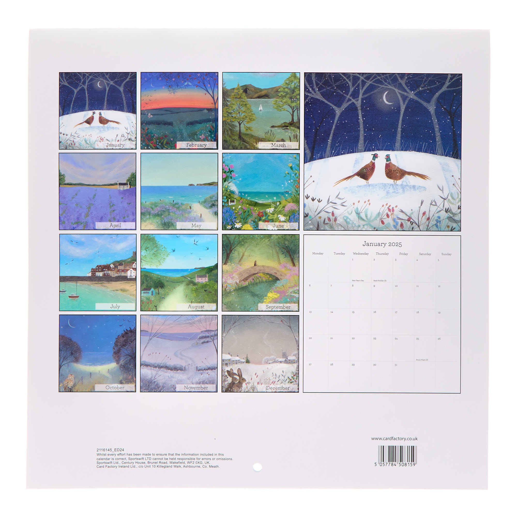 Beauty in the Seasons 2025 Square Calendar