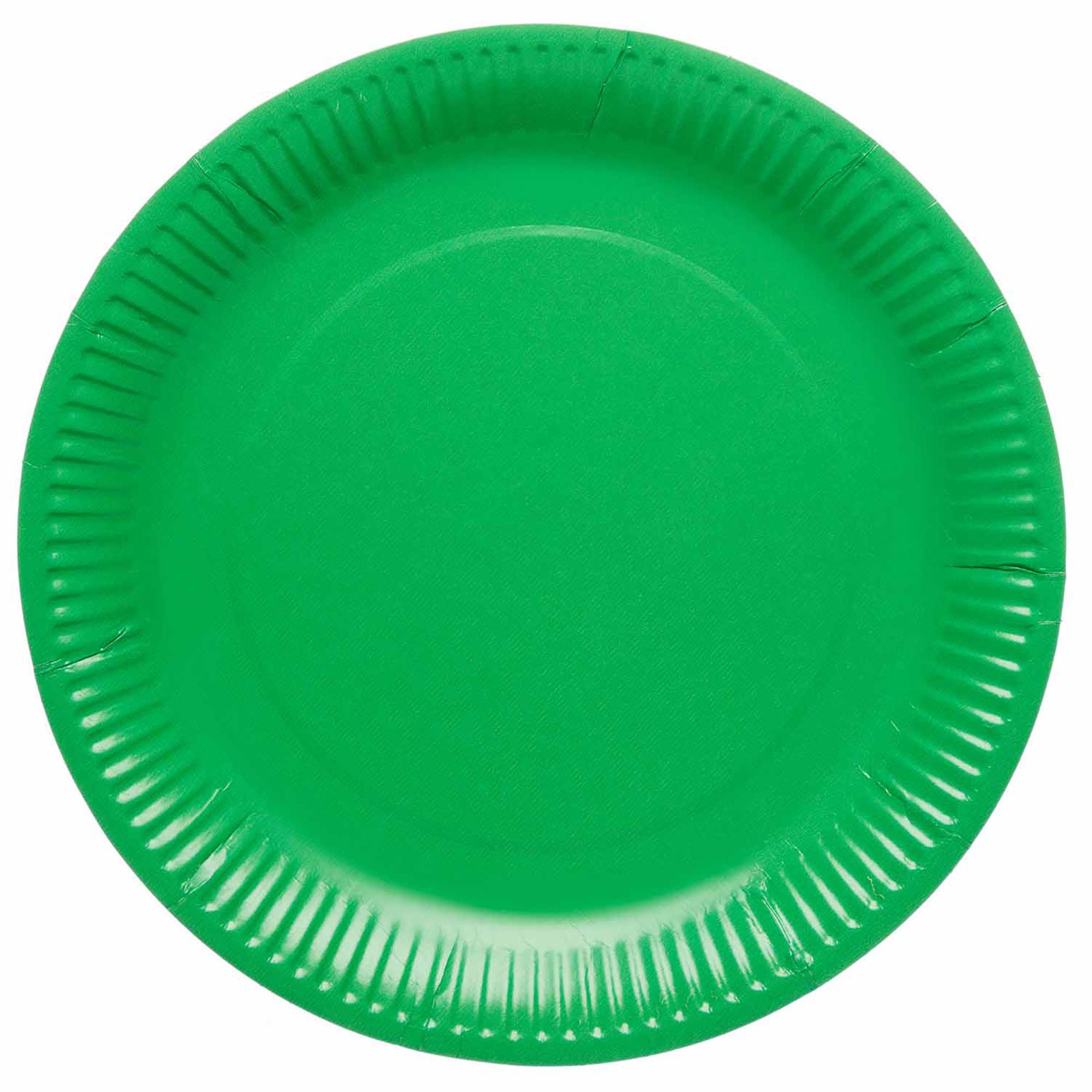 Green Paper Plates - Pack of 8