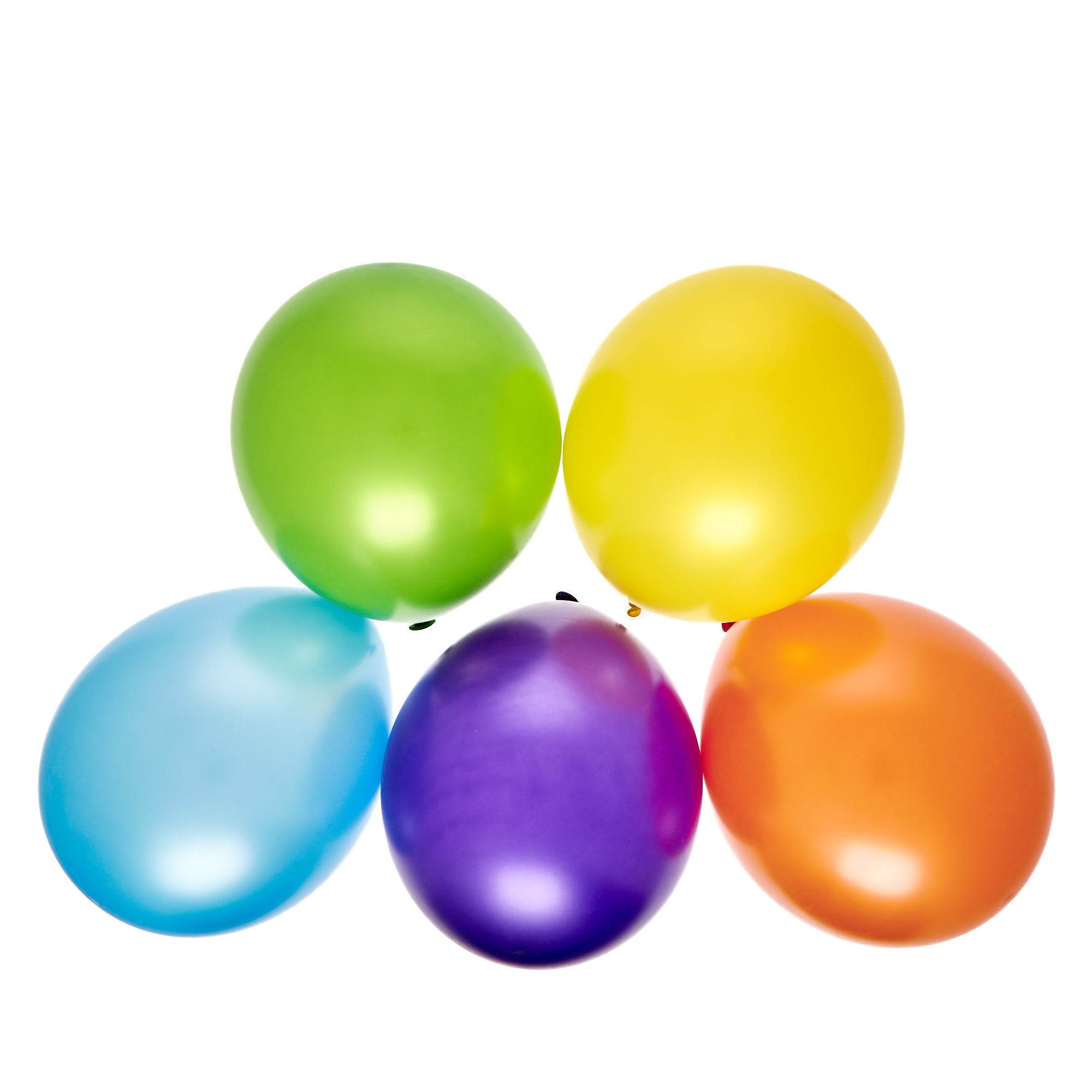 Metallic Bright Latex Balloons - Pack of 25